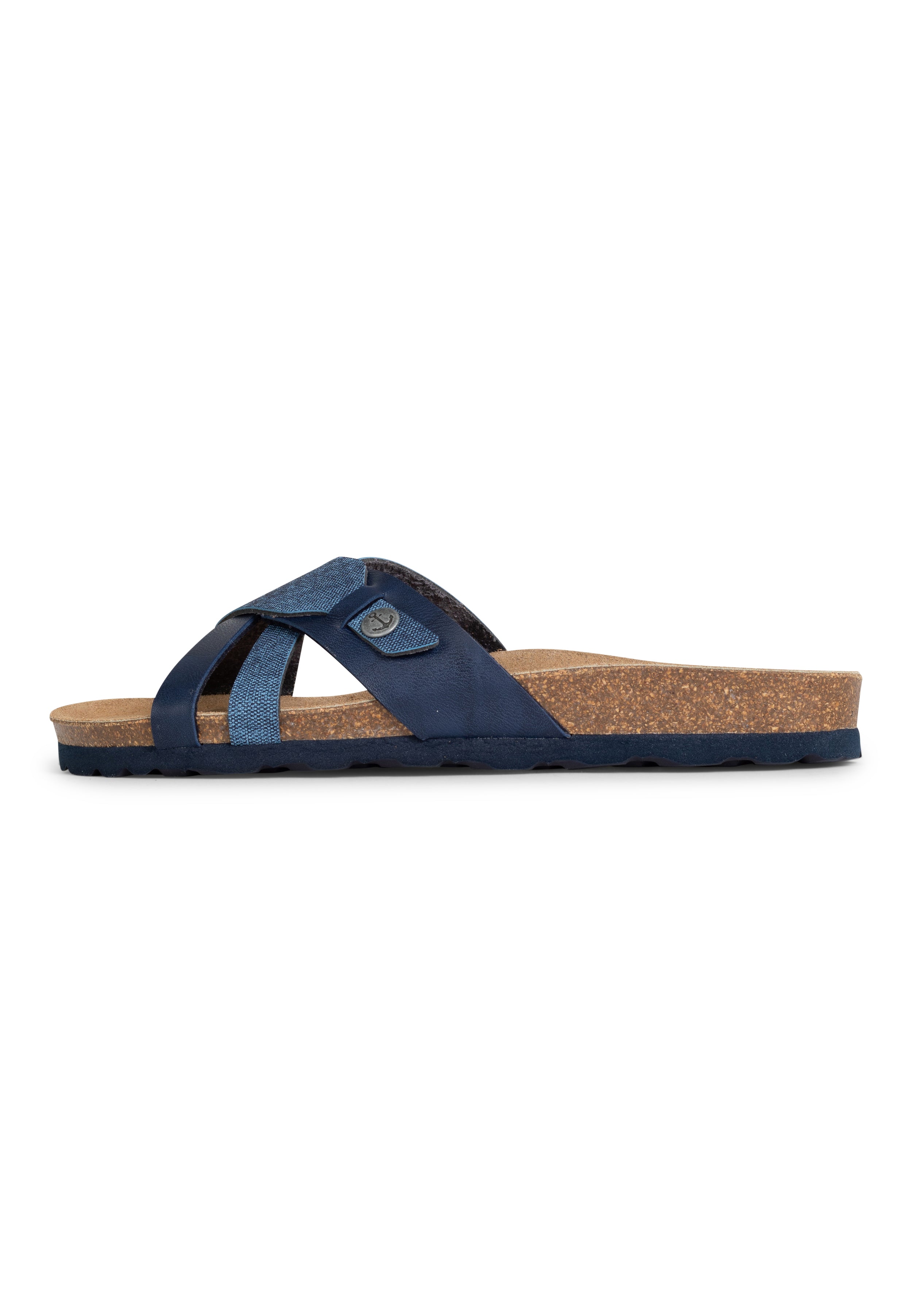 Gatien Navy Blue Multi-Strap Sandals