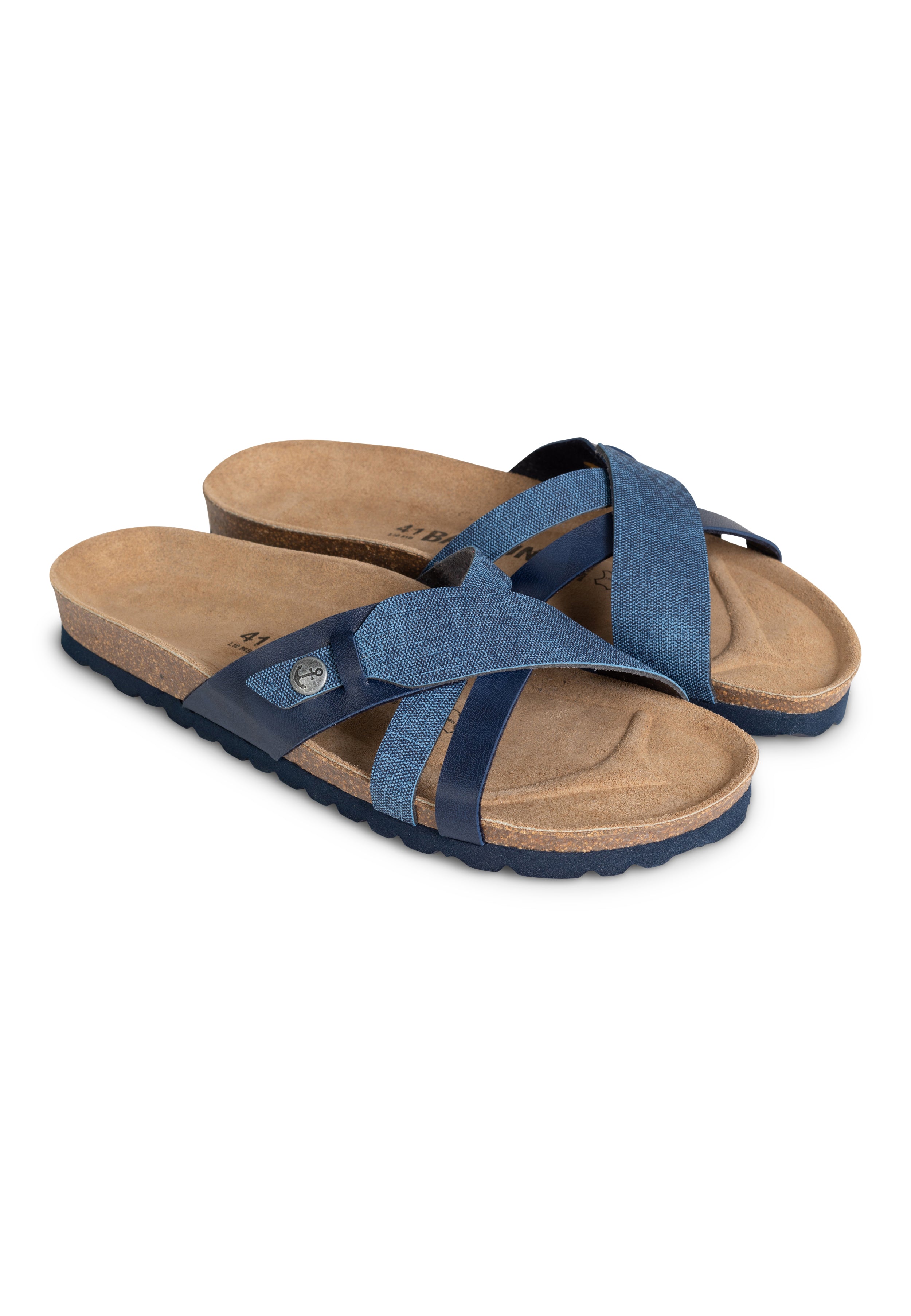 Gatien Navy Blue Multi-Strap Sandals