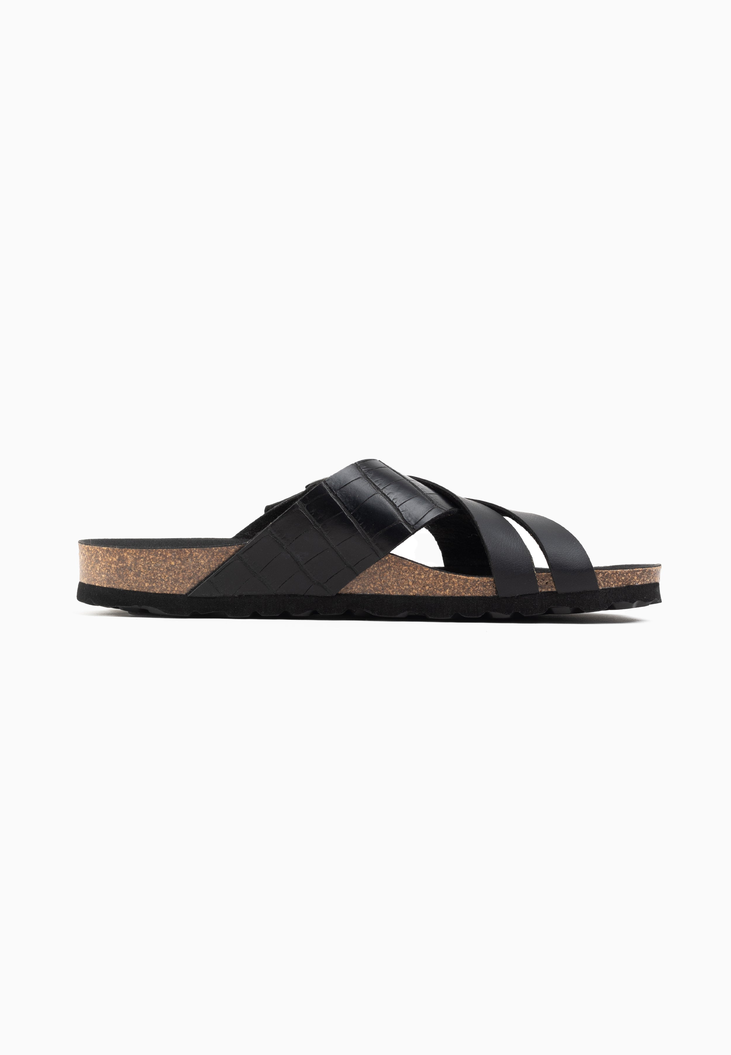 Gautier Black Multi-Strap Sandals