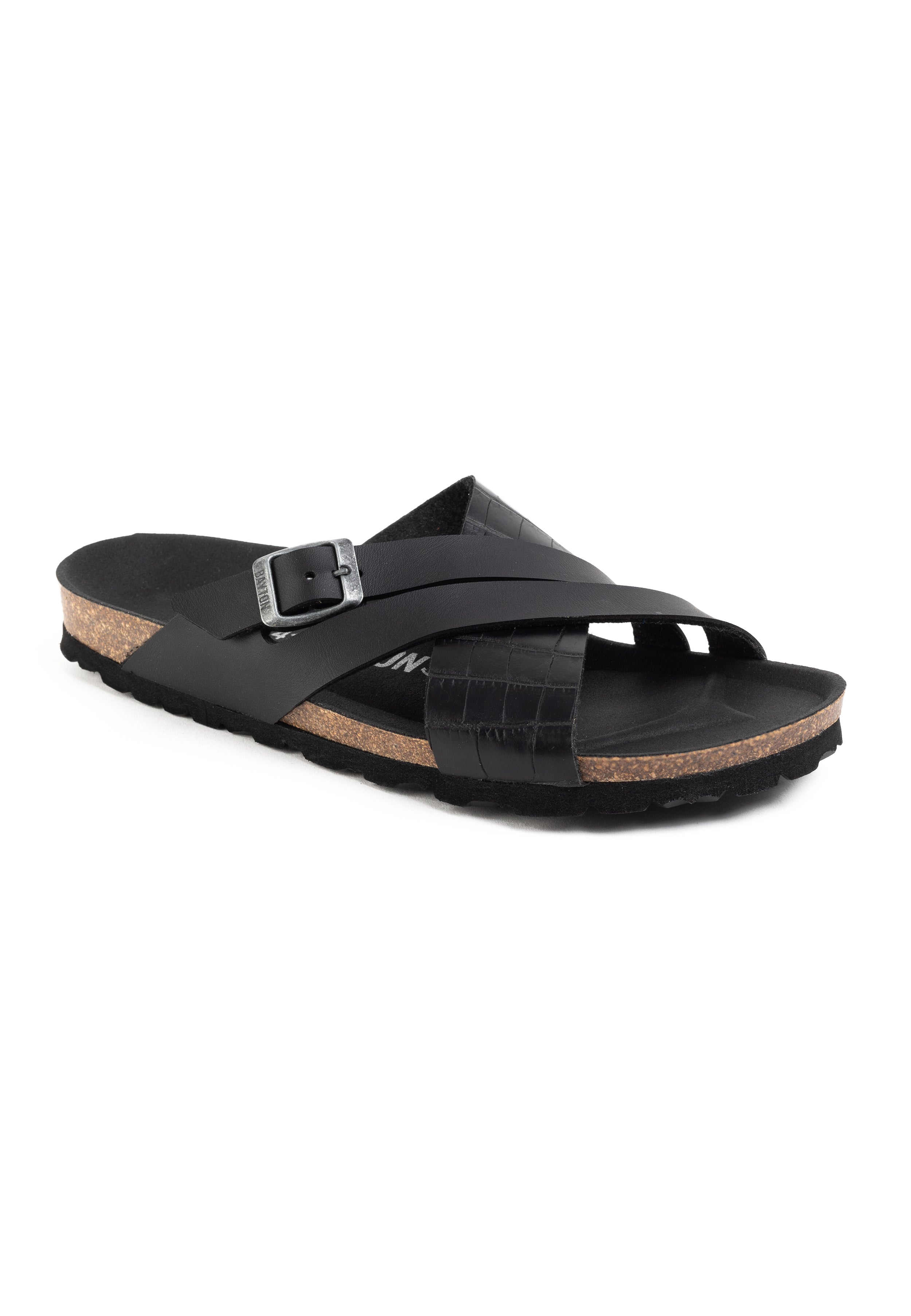 Gautier Black Multi-Strap Sandals