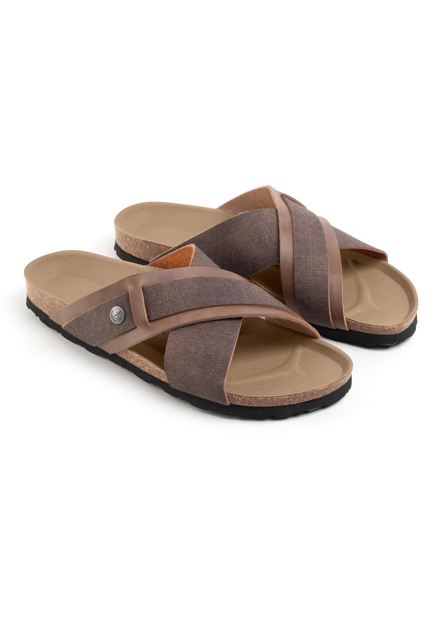 Gianni Brown 2 Strap Sandals