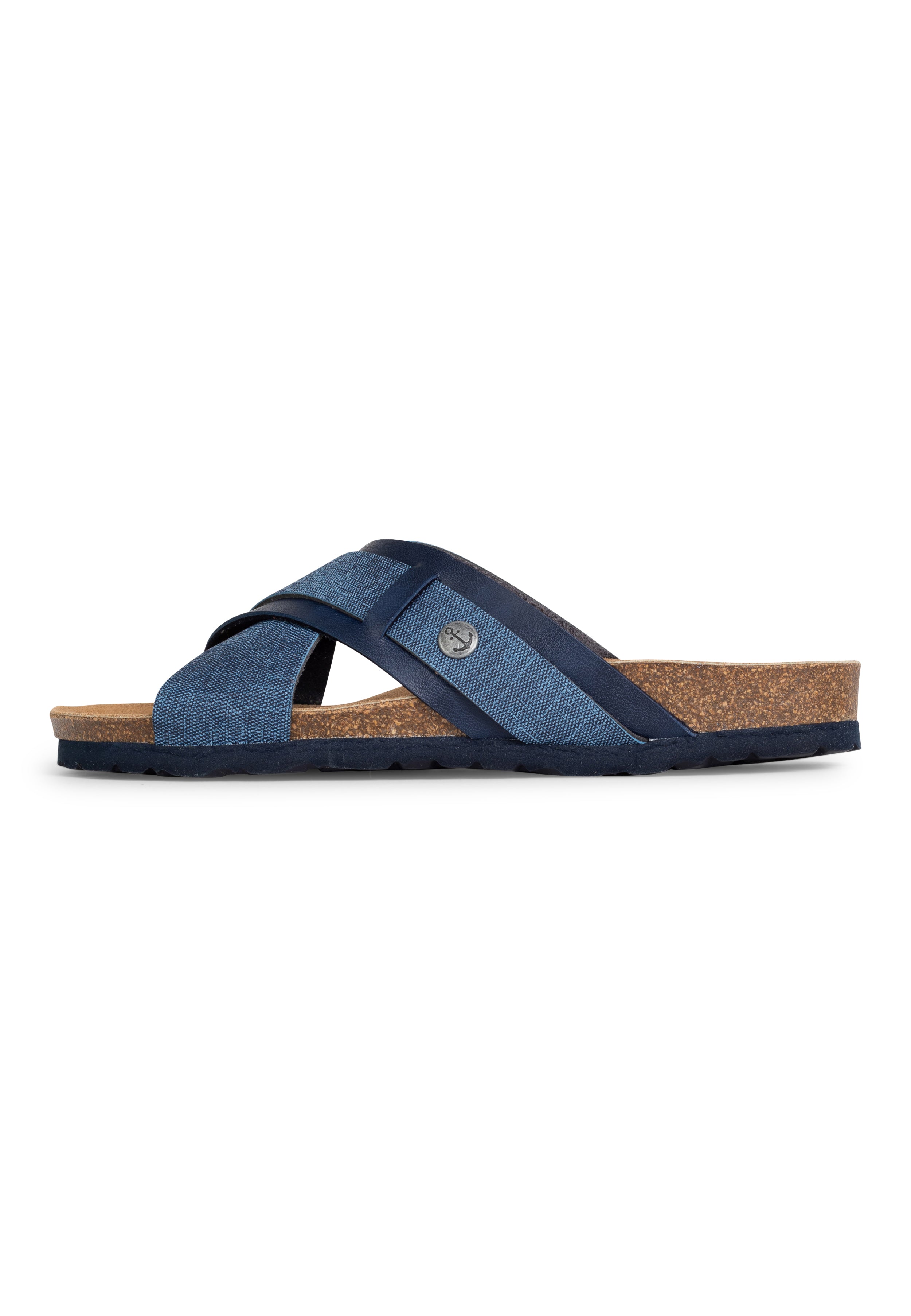 Gianni Navy Blue 2 Strap Sandals