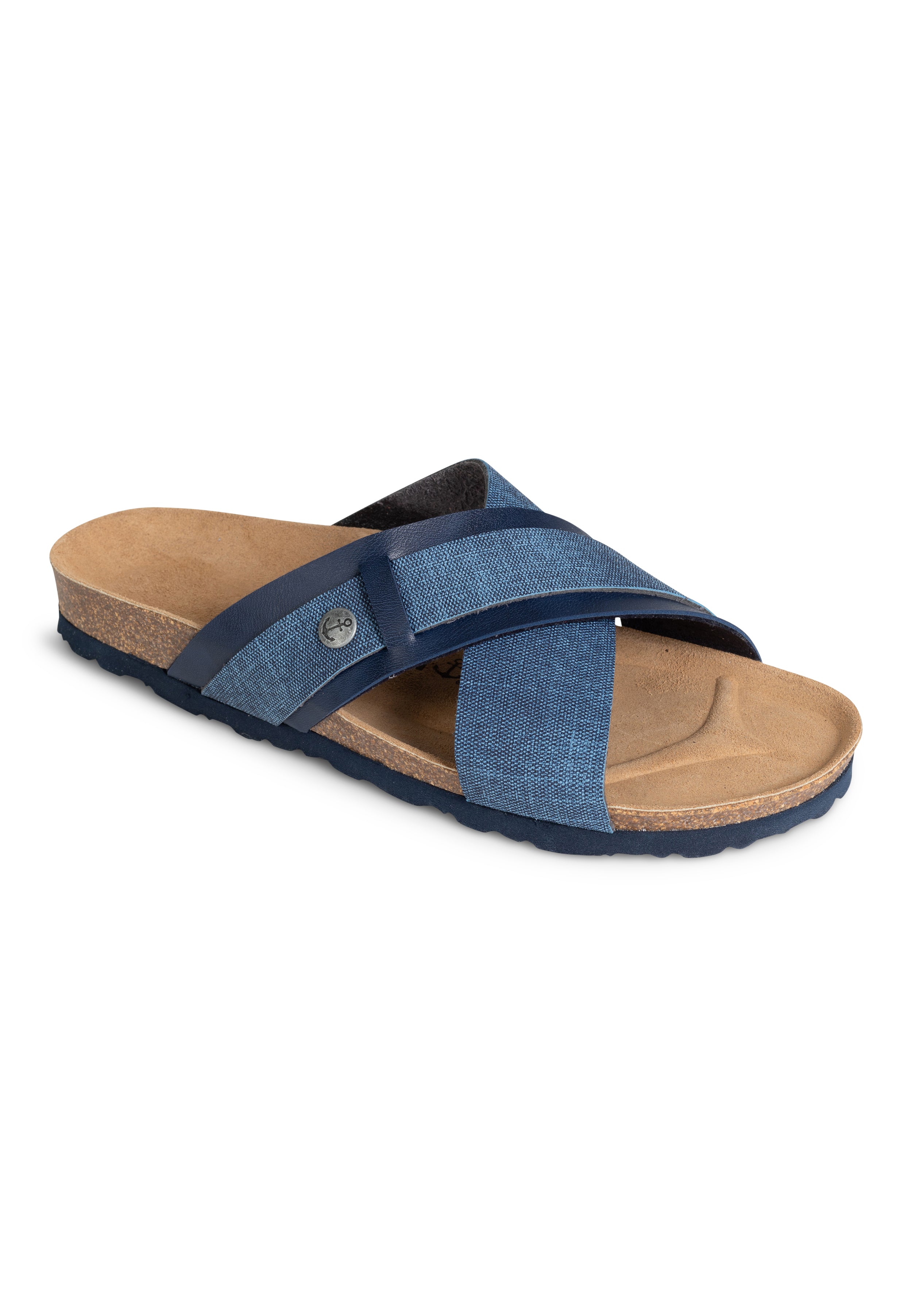 Sandalias Gianni 2 Tiras Azul Marino