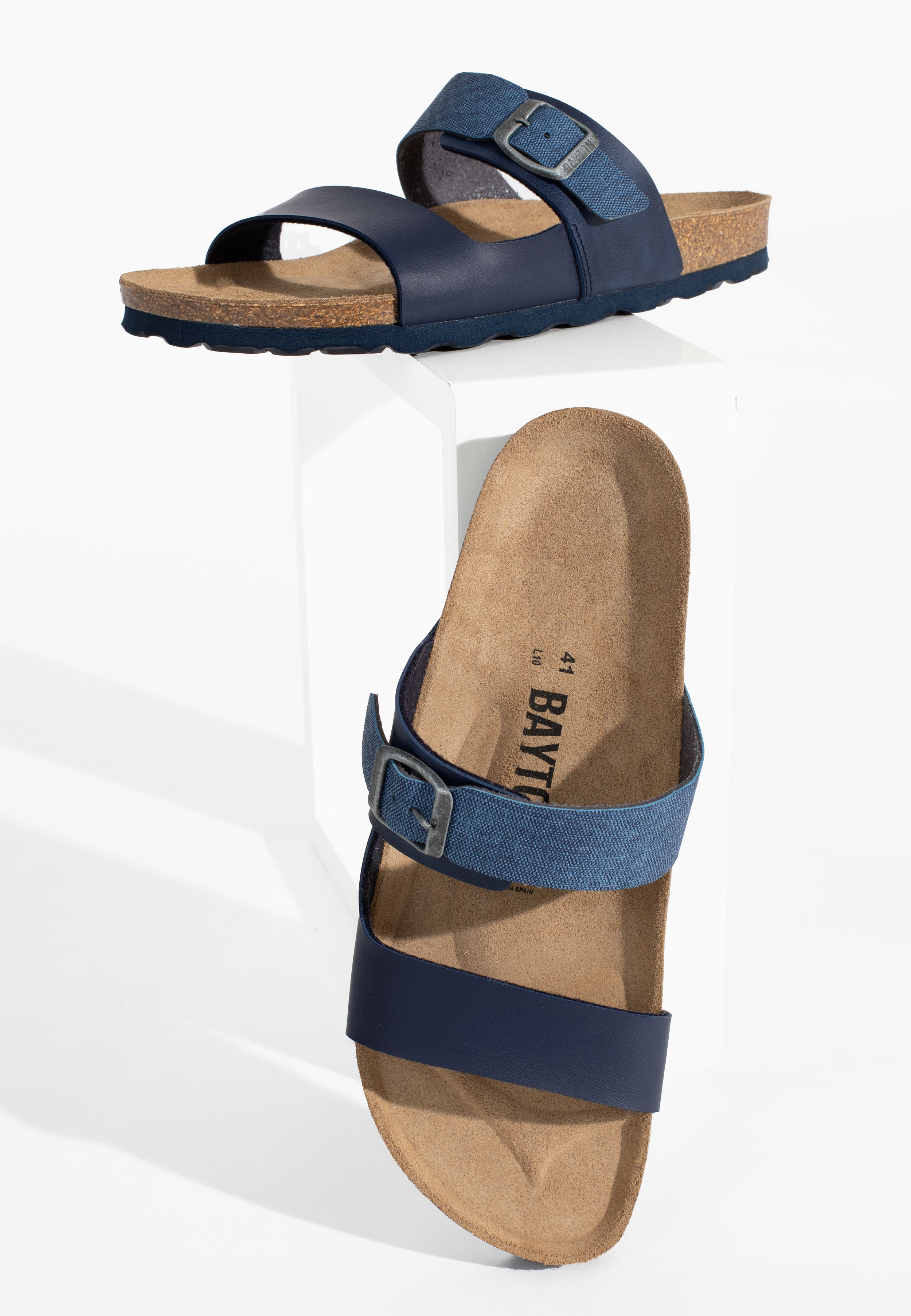 Guirec Navy Blue 2 Strap Sandals