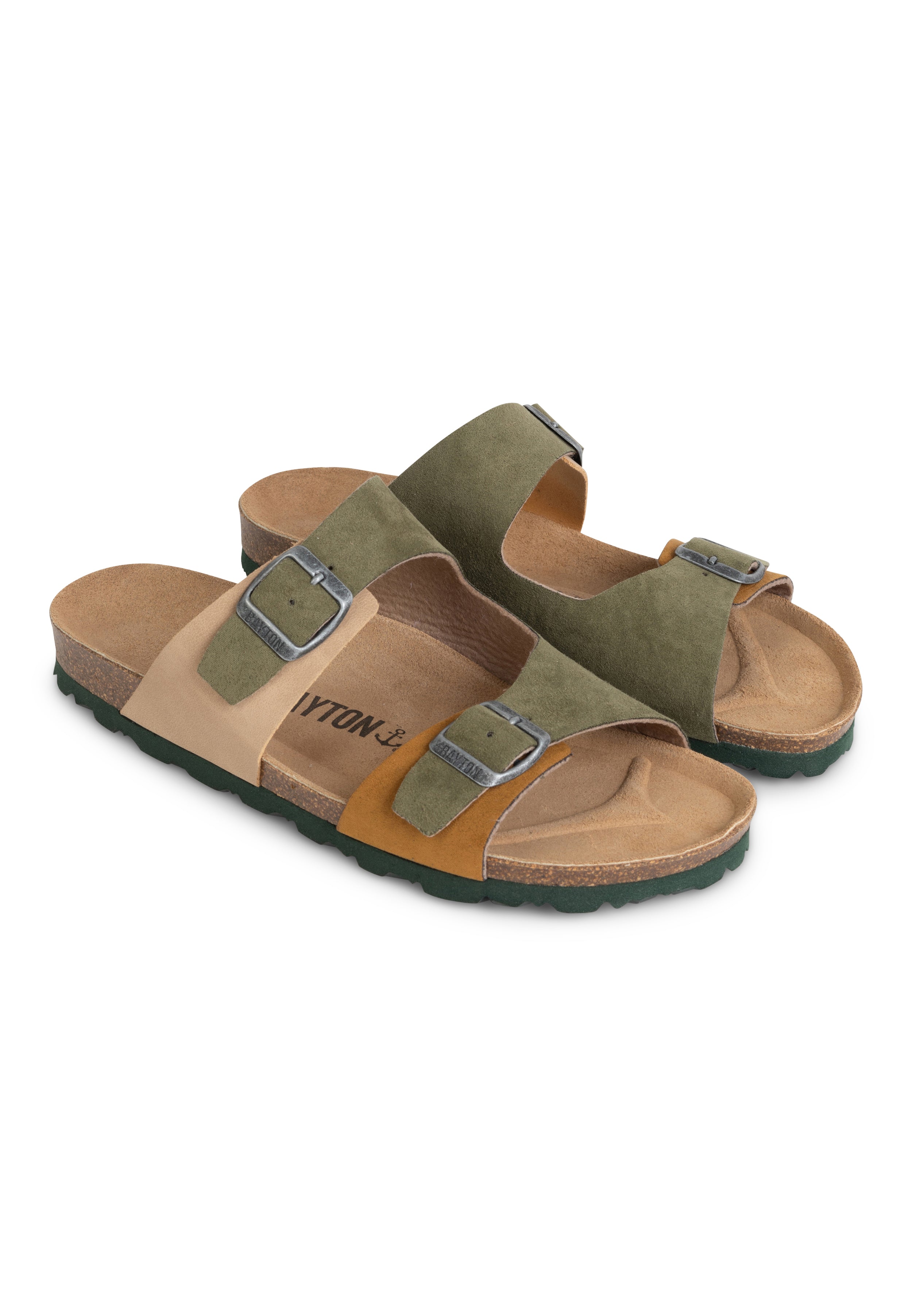 Ilithyie 2 Beige, Tan and Khaki 2 Strap Sandals