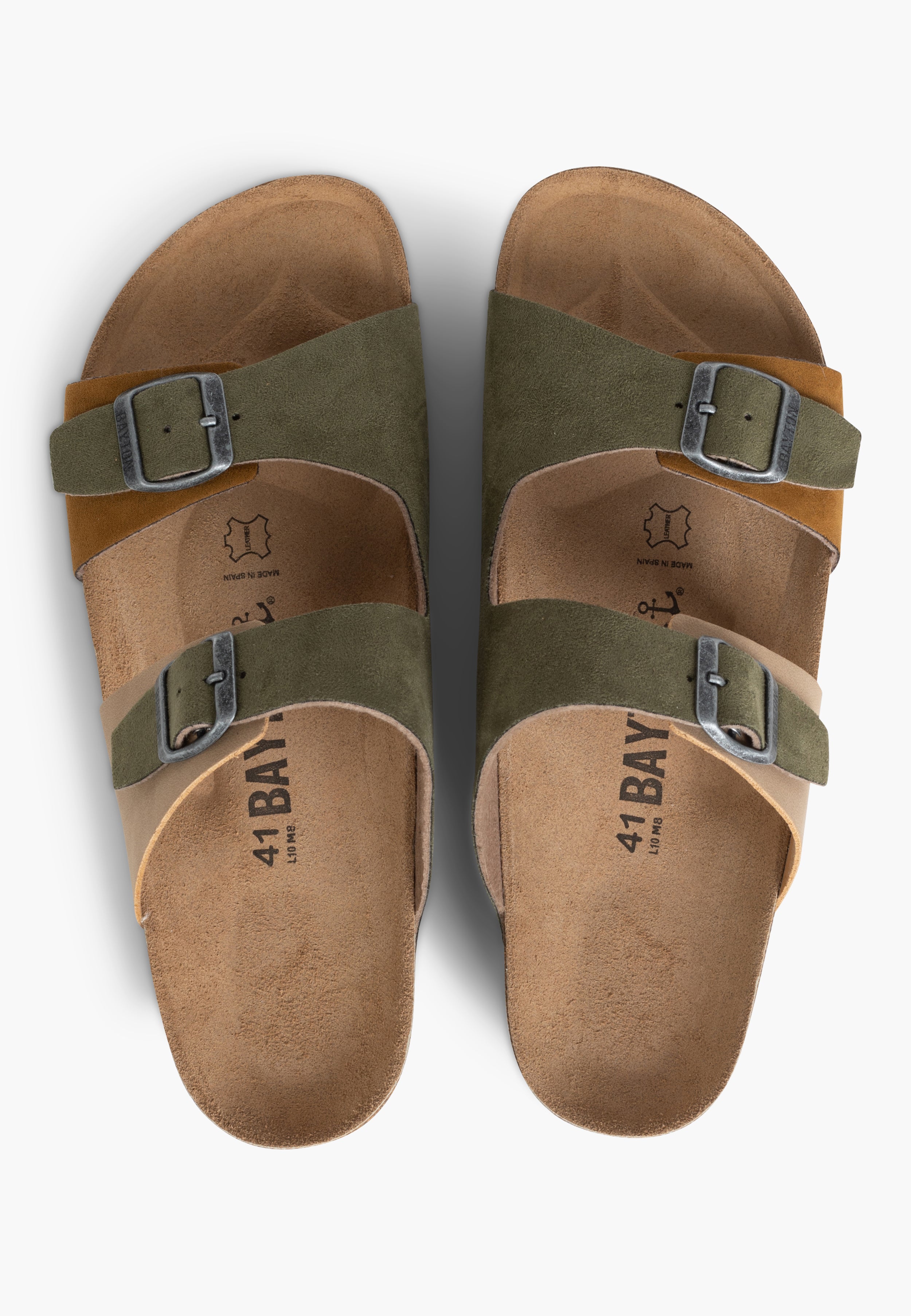 Ilithyie 2 Beige, Tan and Khaki 2 Strap Sandals