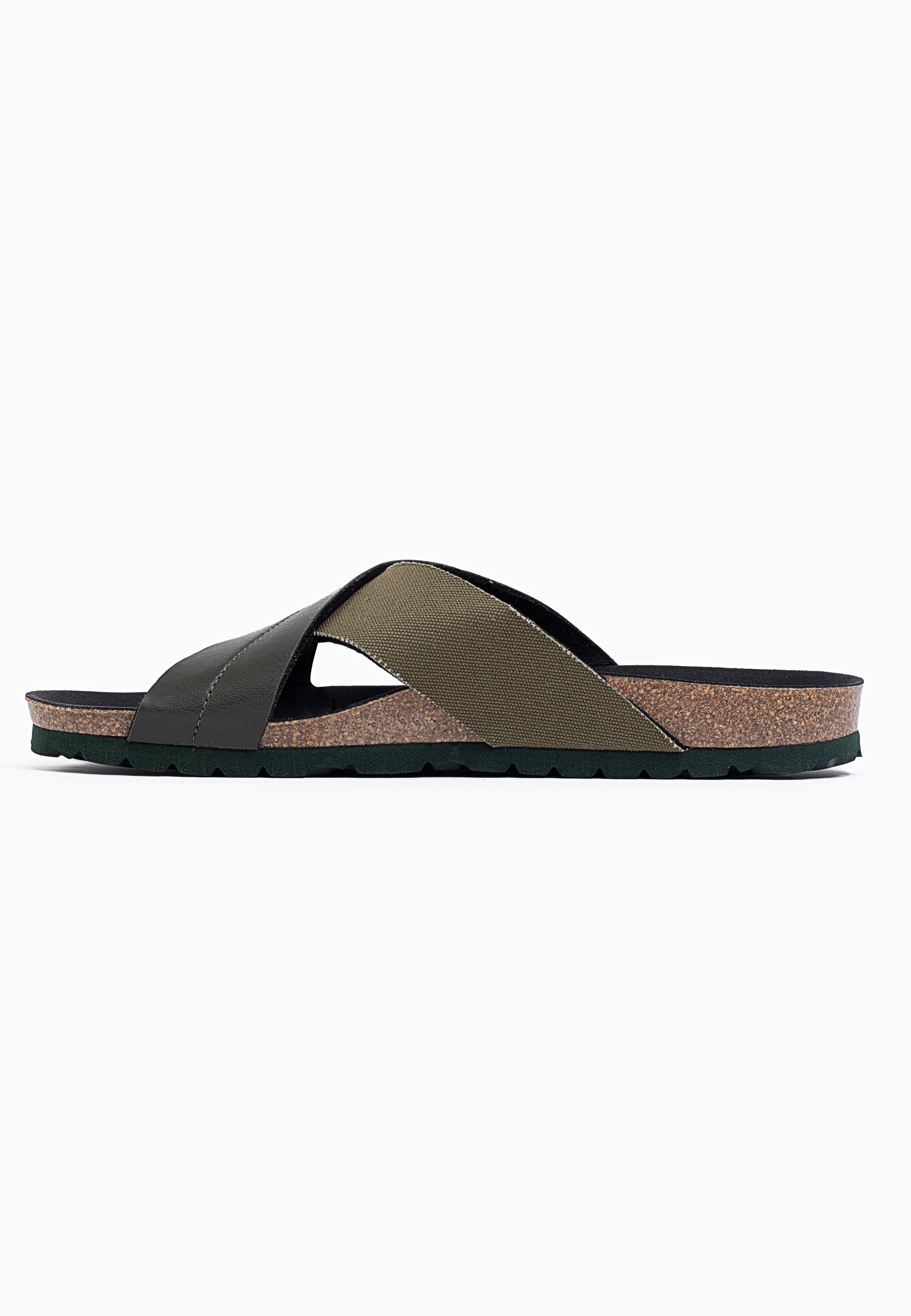 Mimizan Khaki 2 Strap Sandals