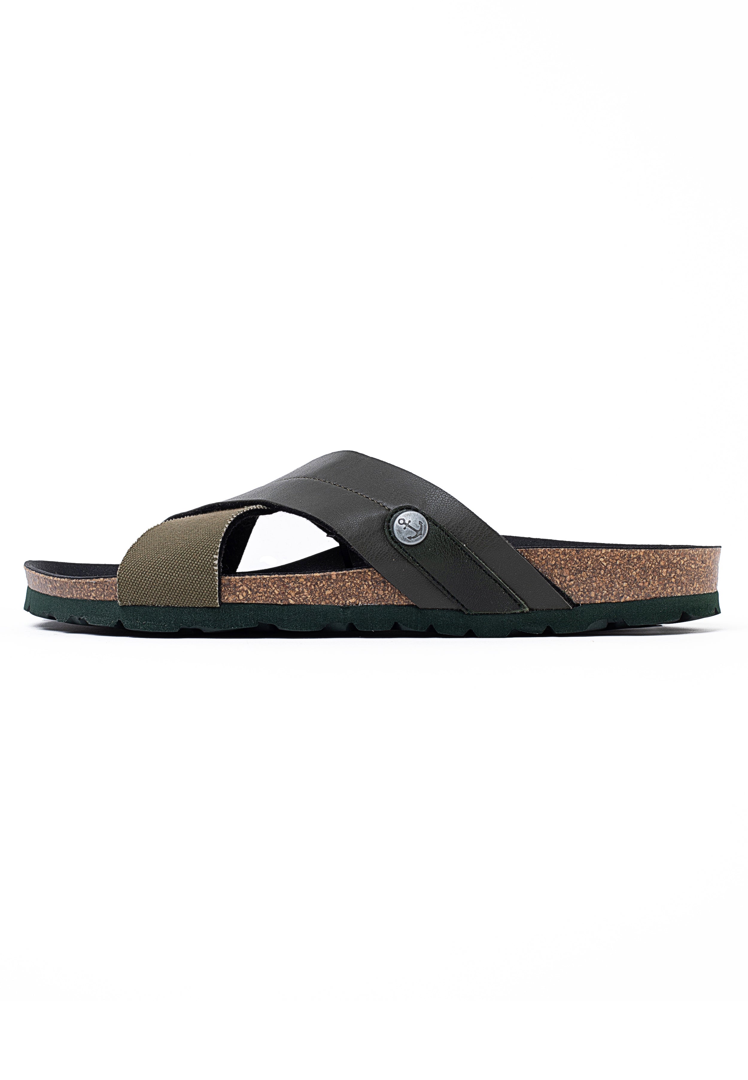 Mimizan Khaki 2 Strap Sandals