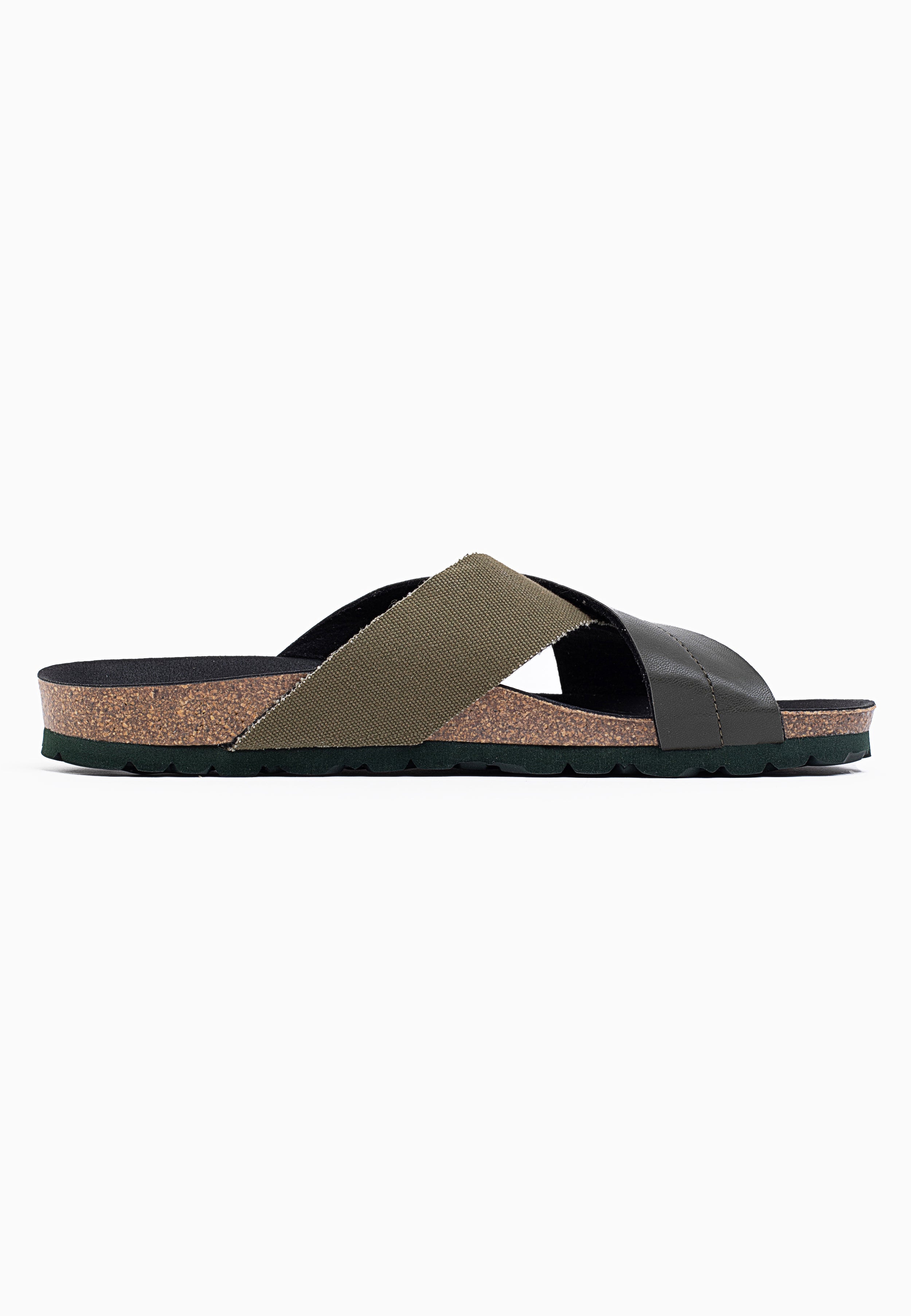 Mimizan Khaki 2 Strap Sandals