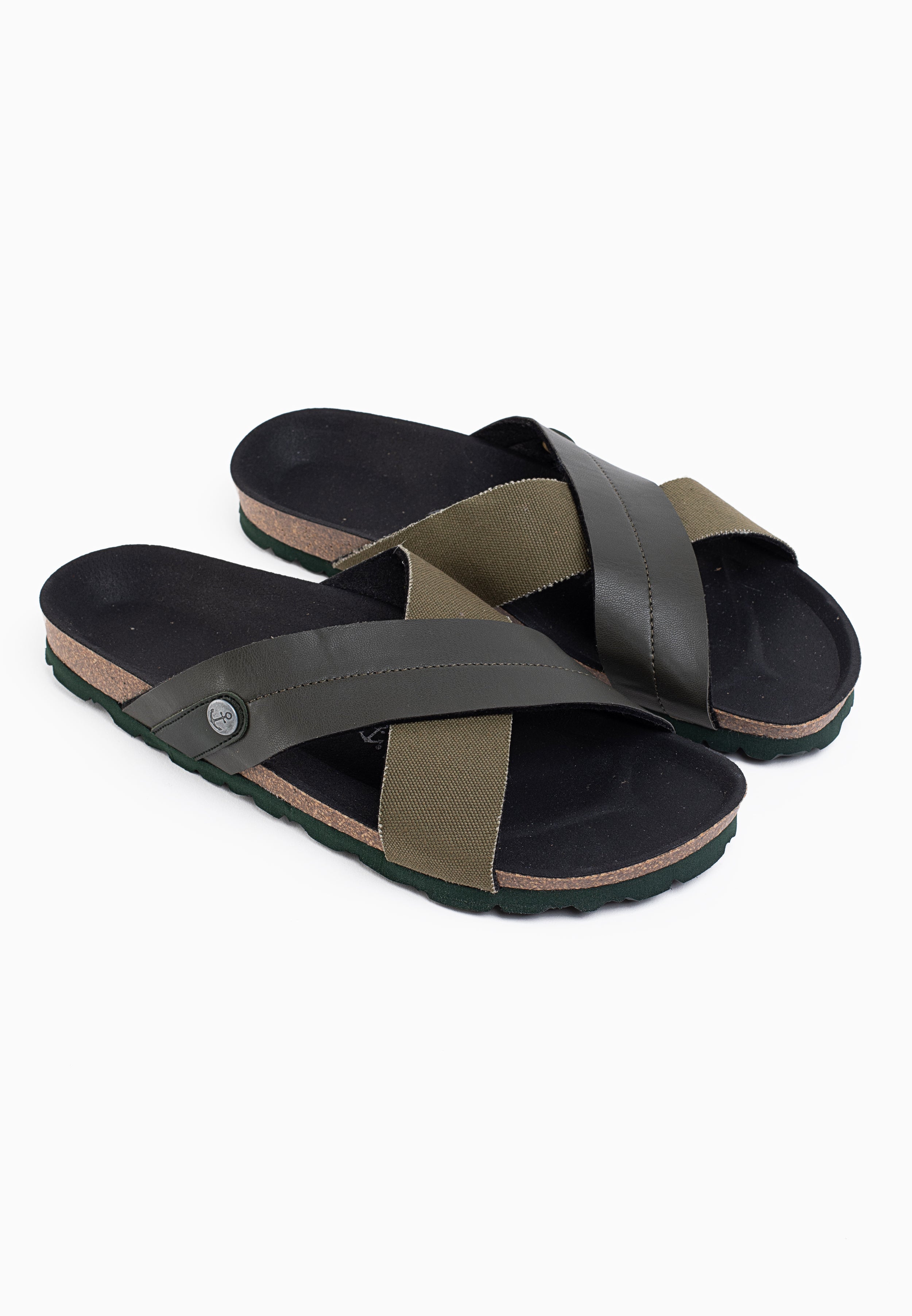 Mimizan Khaki 2 Strap Sandals