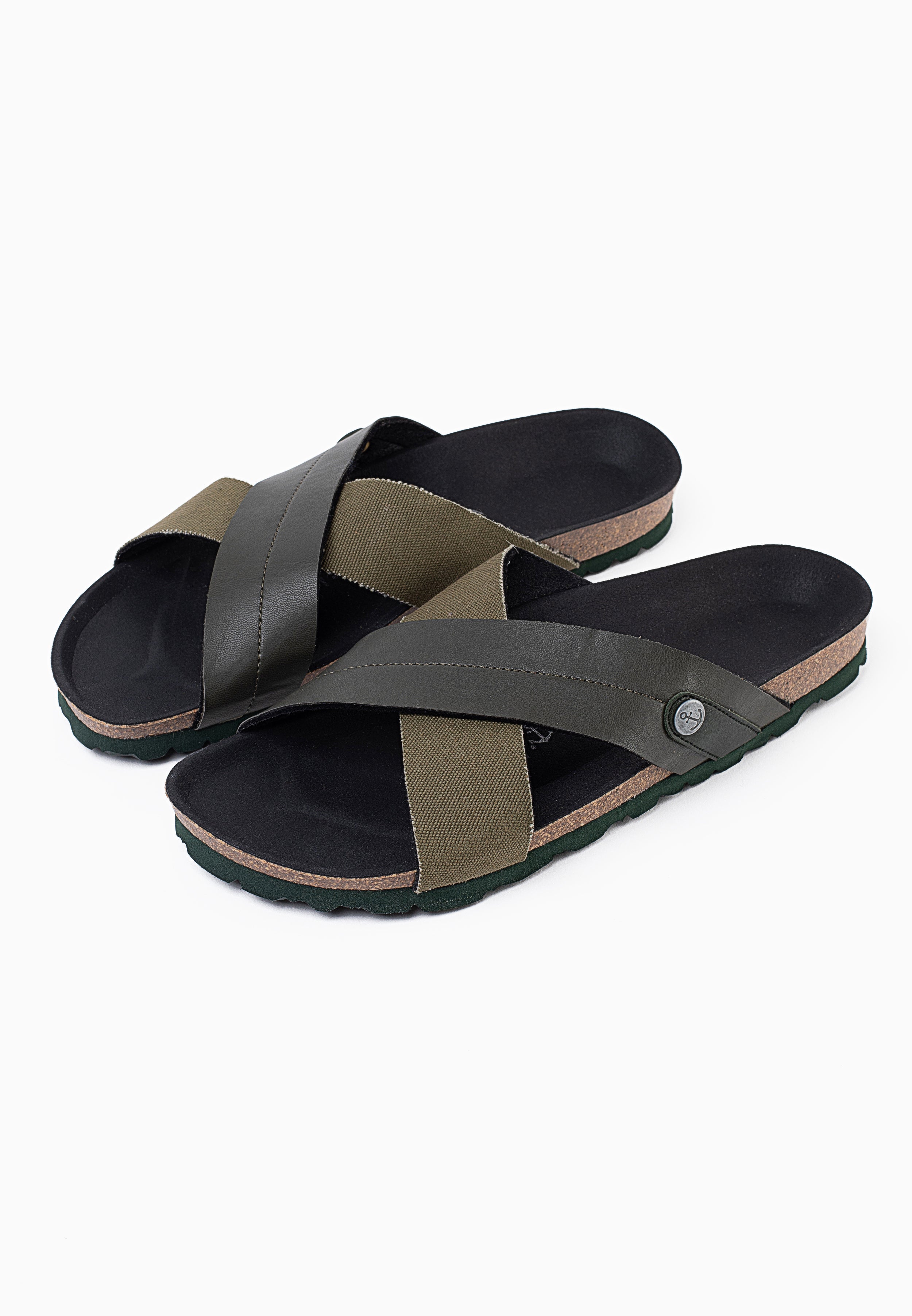 Mimizan Khaki 2 Strap Sandals