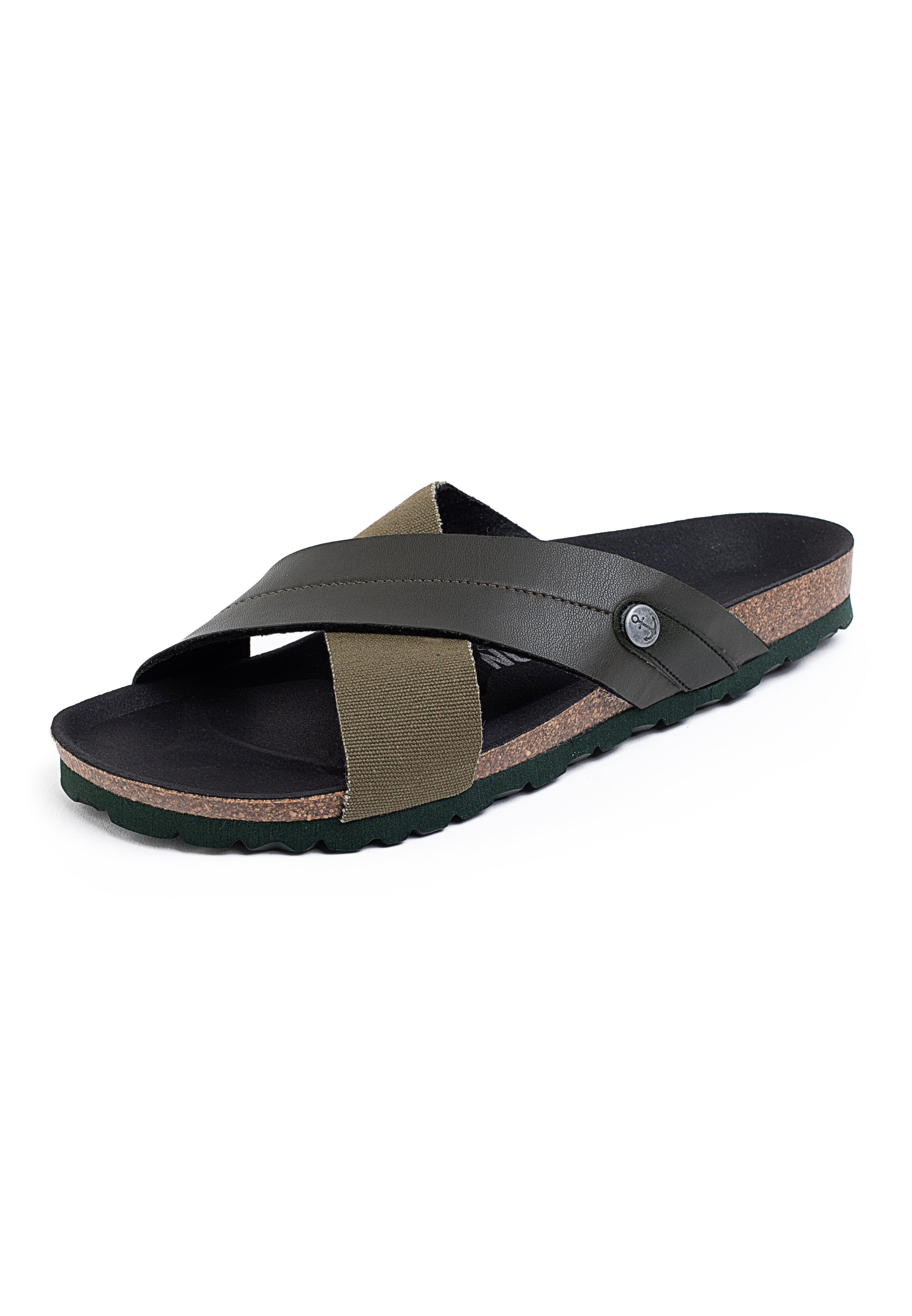 Mimizan Khaki 2 Strap Sandals