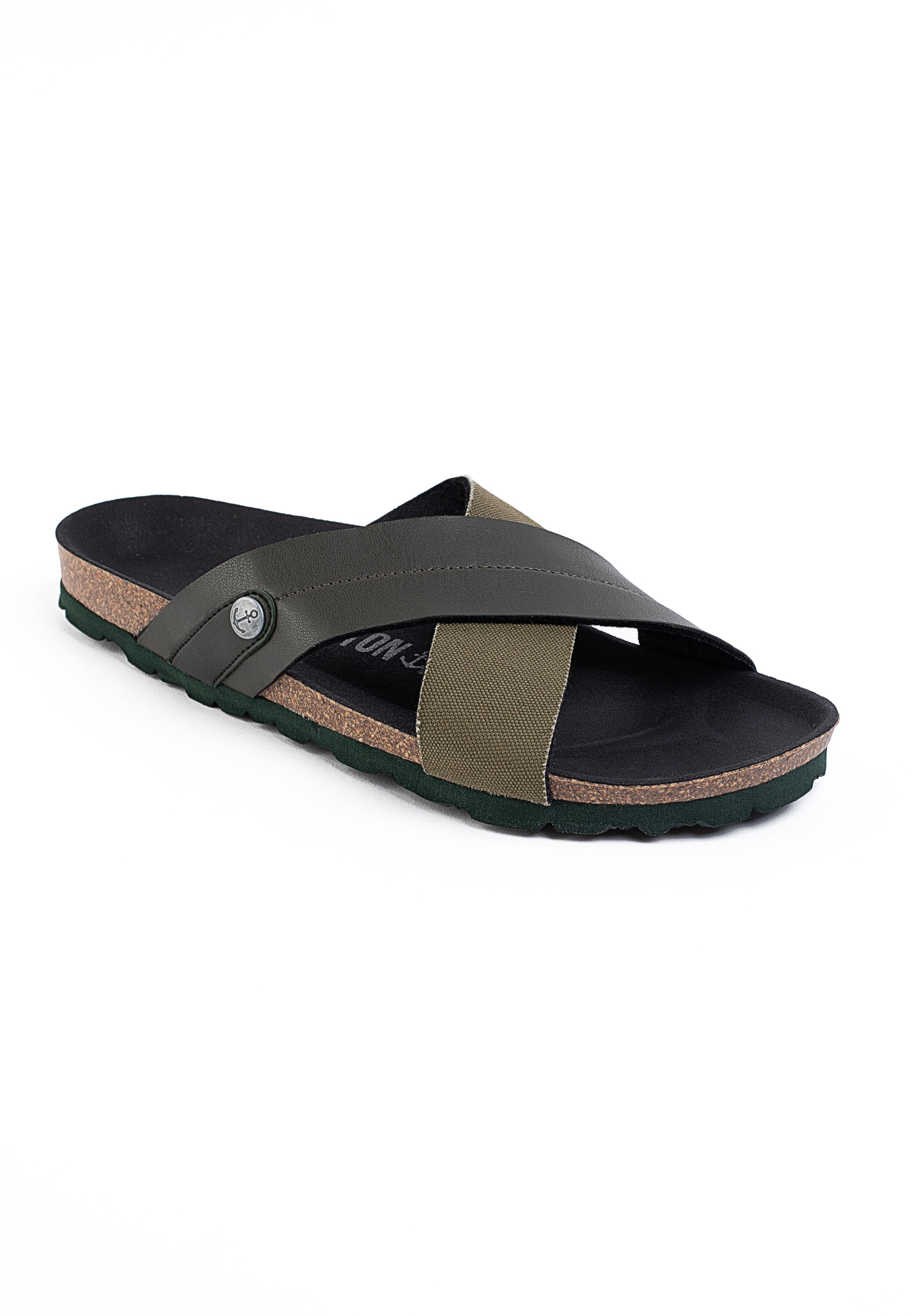 Mimizan Khaki 2 Strap Sandals