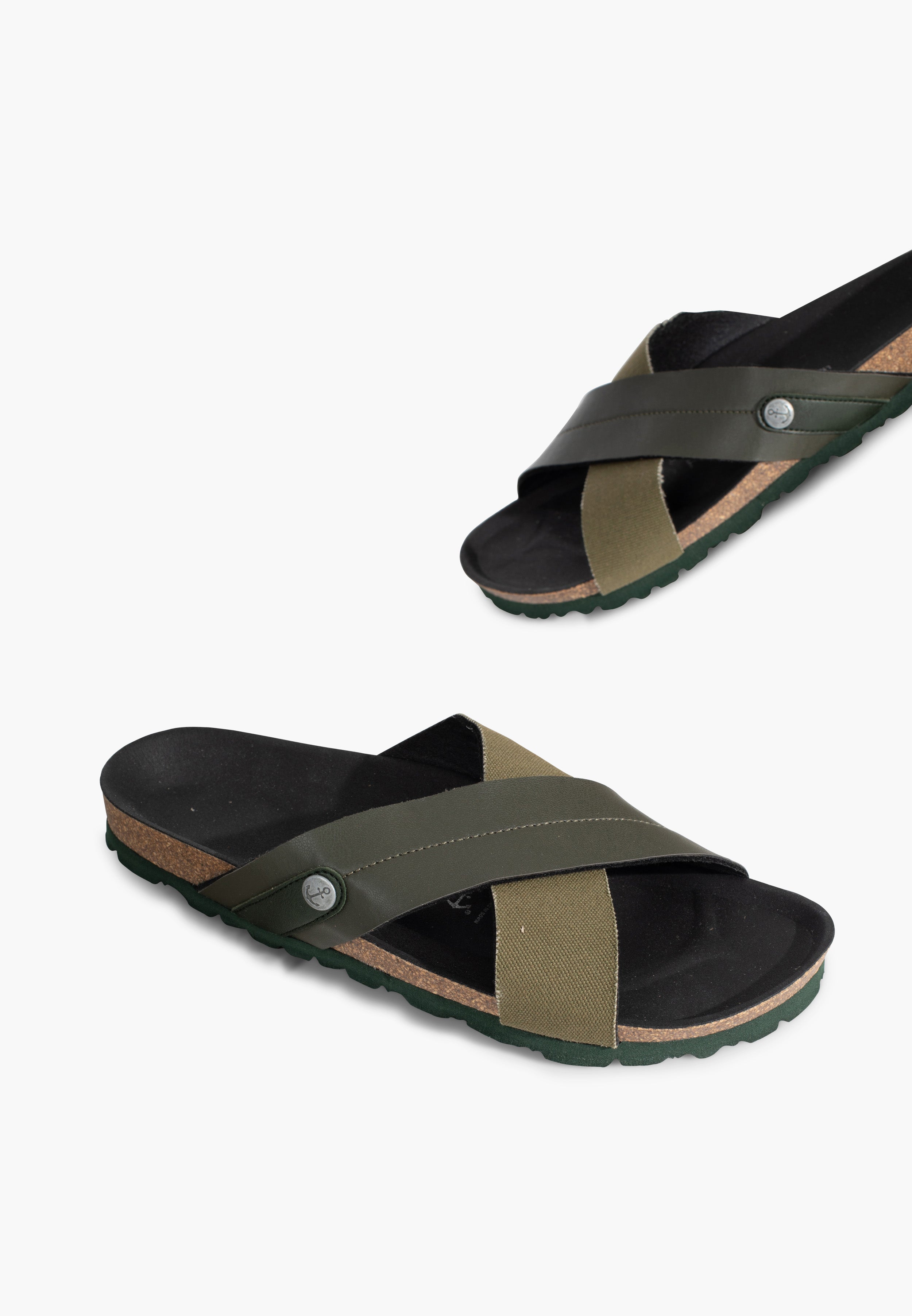 Mimizan Khaki 2 Strap Sandals