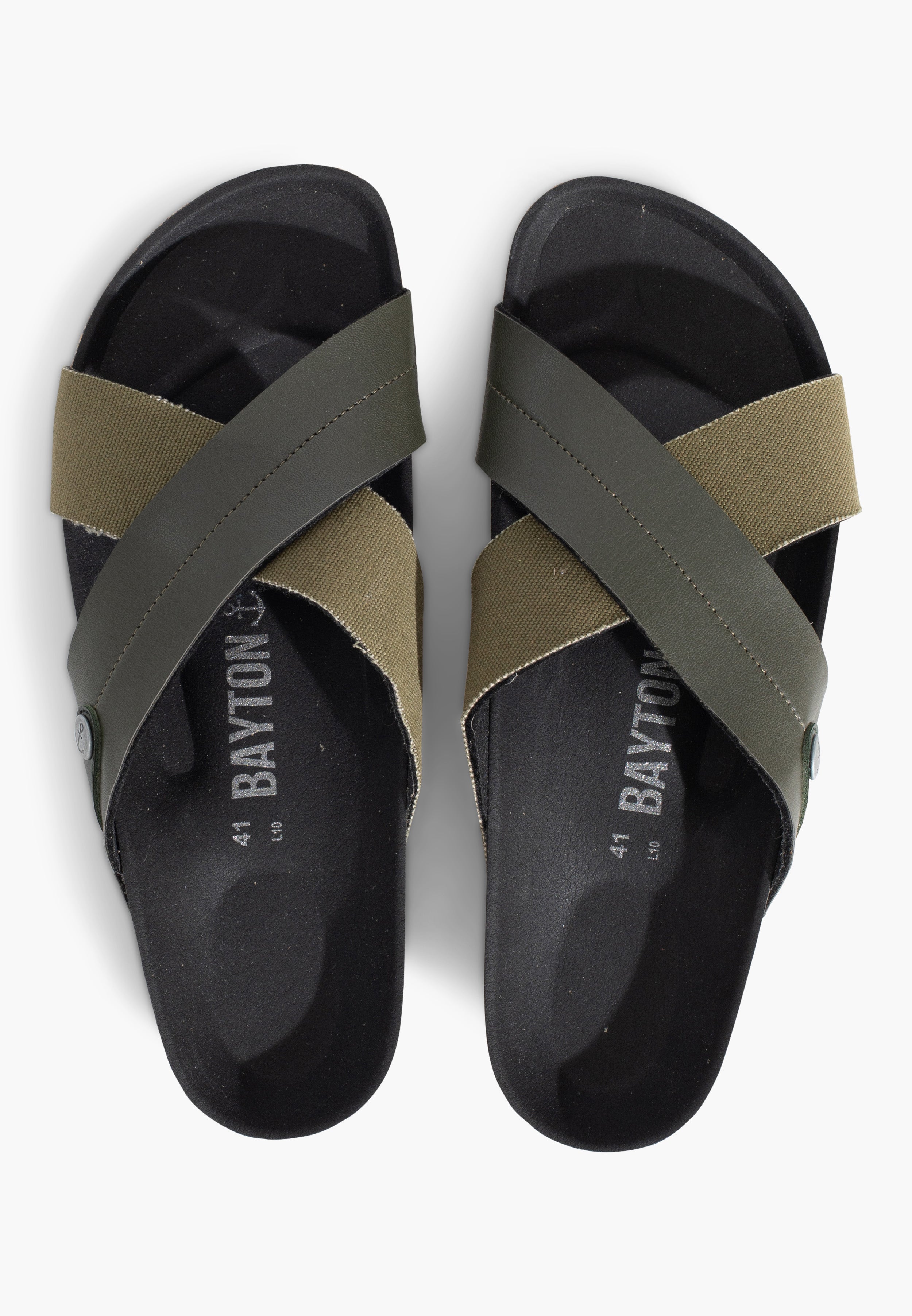 Mimizan Khaki 2 Strap Sandals