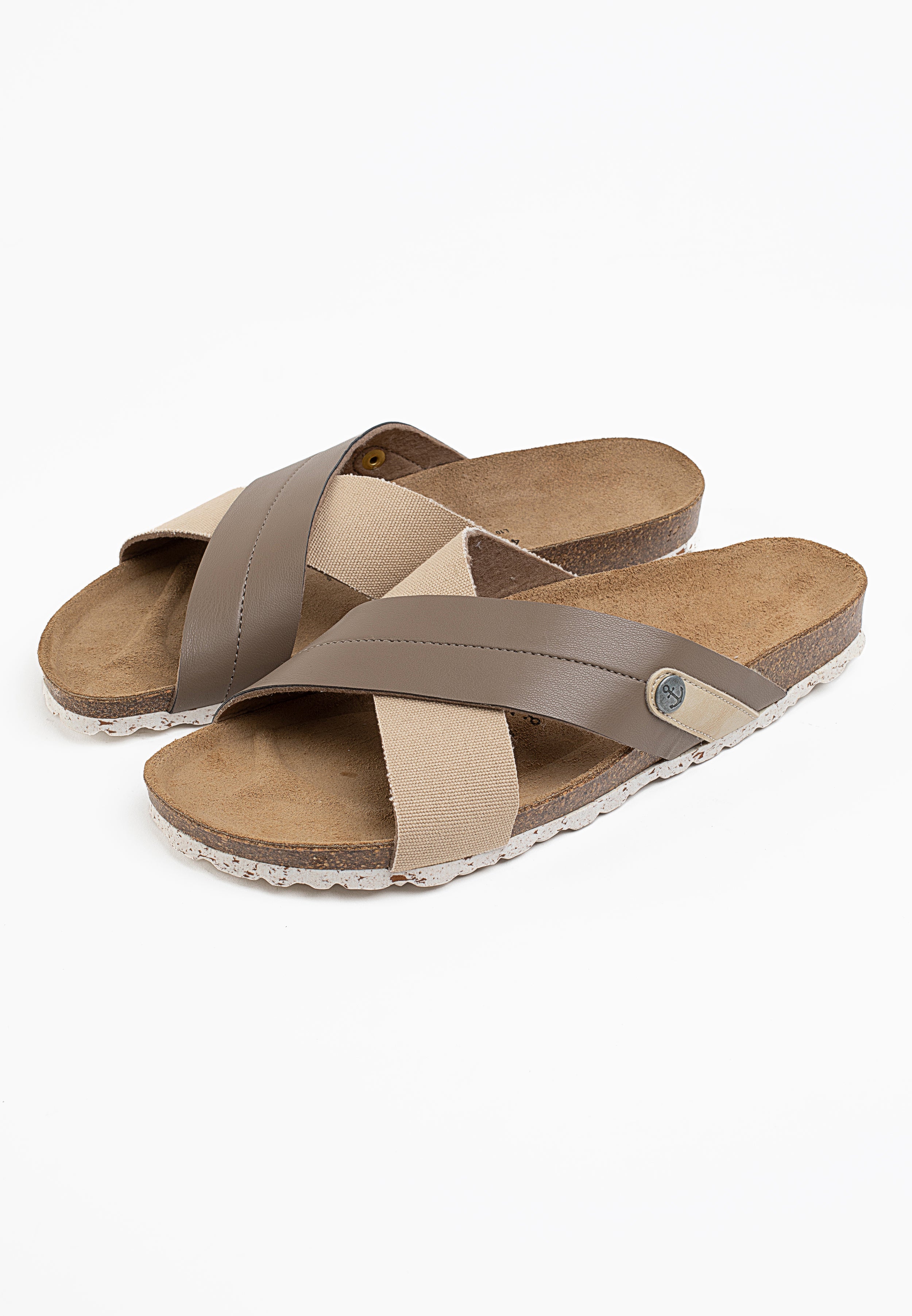 Sandalias Mimizan 2 Tiras Beige