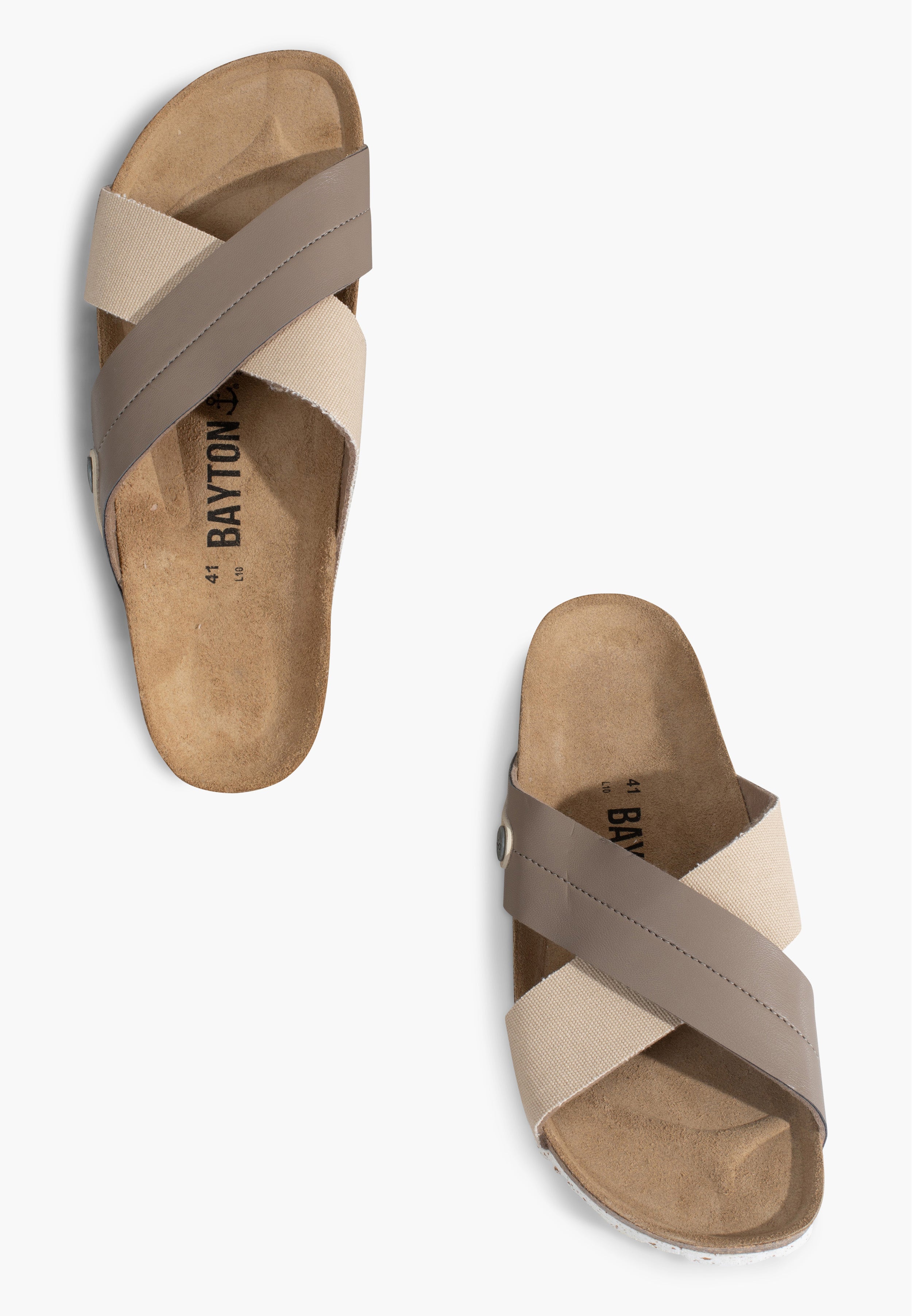 Sandalias Mimizan 2 Tiras Beige