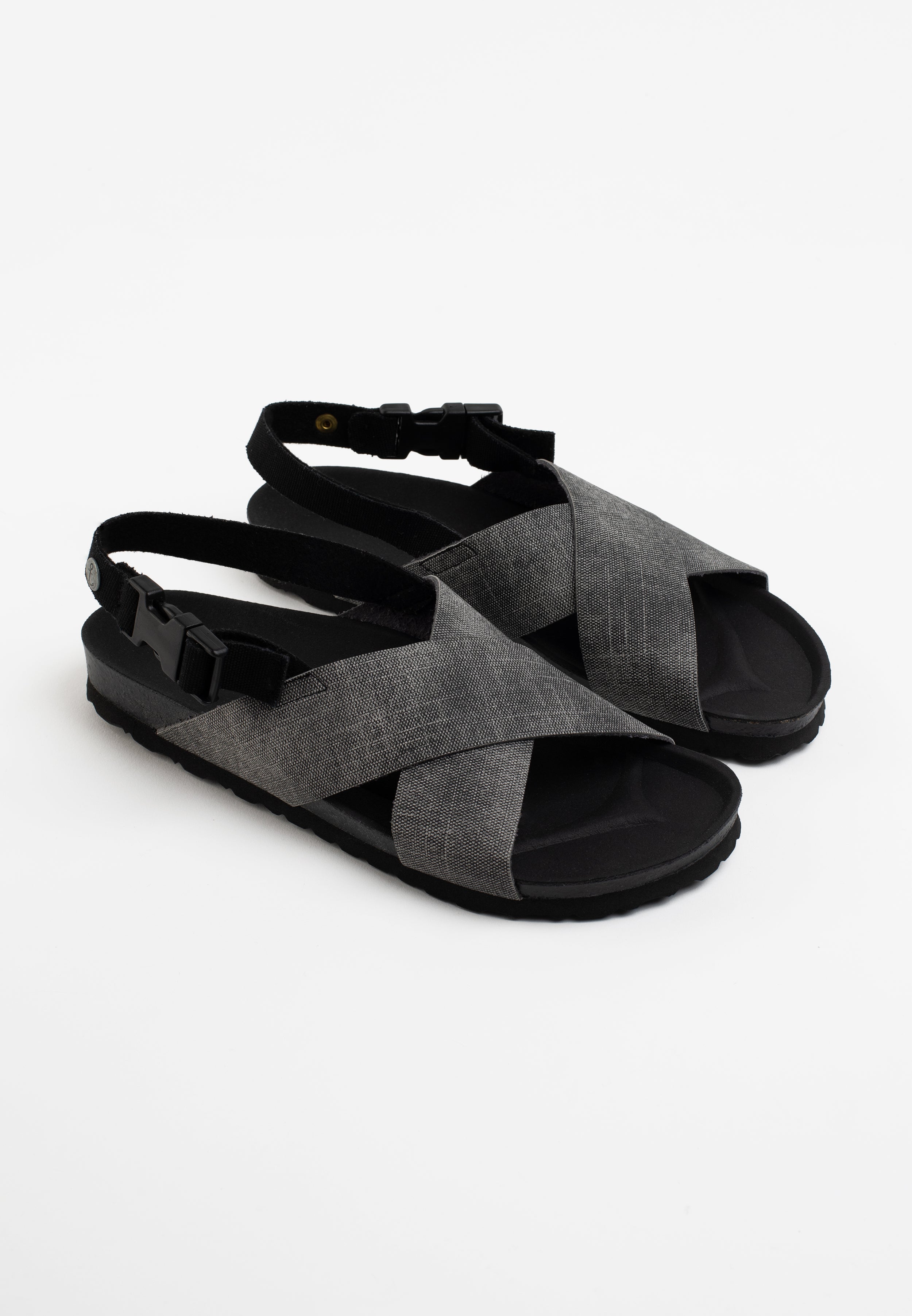 Sandalias San Multibrides Gris Y Negro