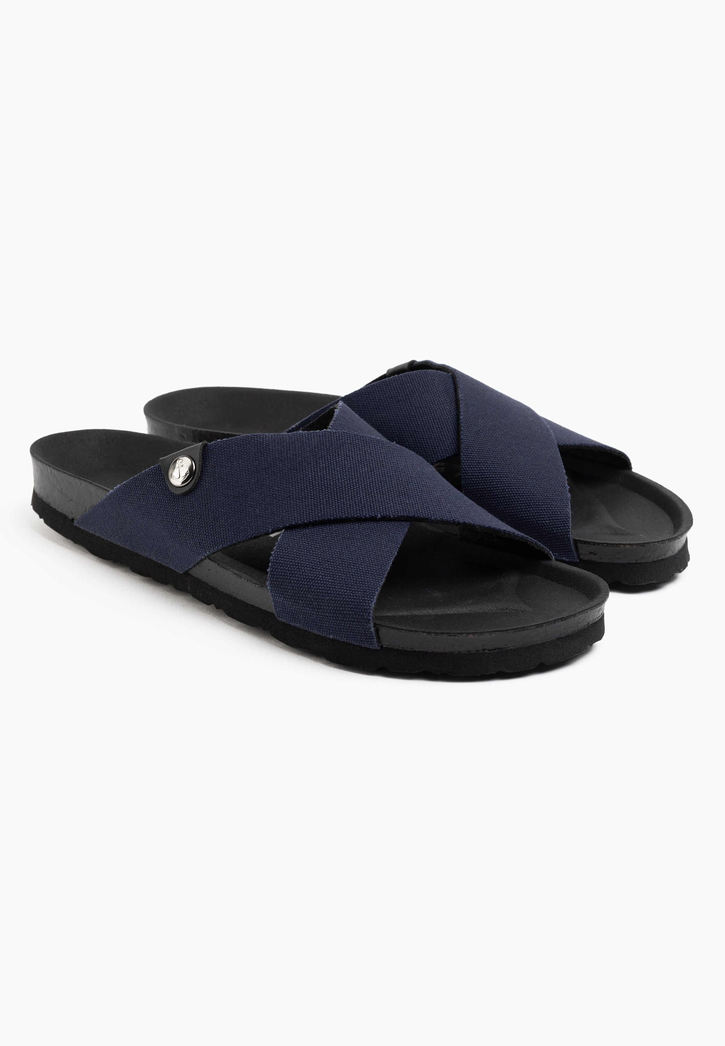 Saxo Navy Blue 2 Strap Sandals