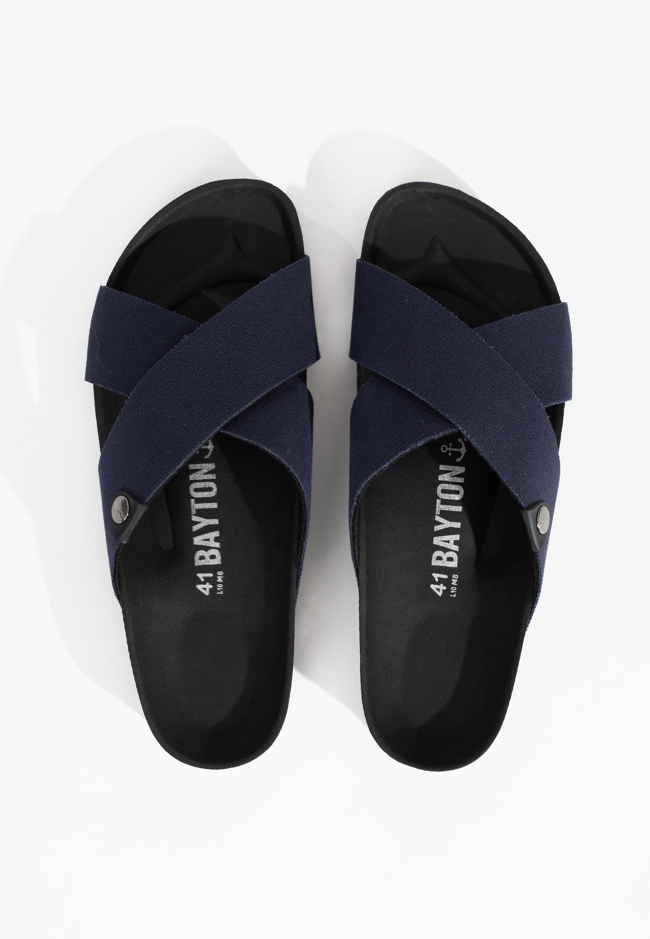 Saxo Navy Blue 2 Strap Sandals