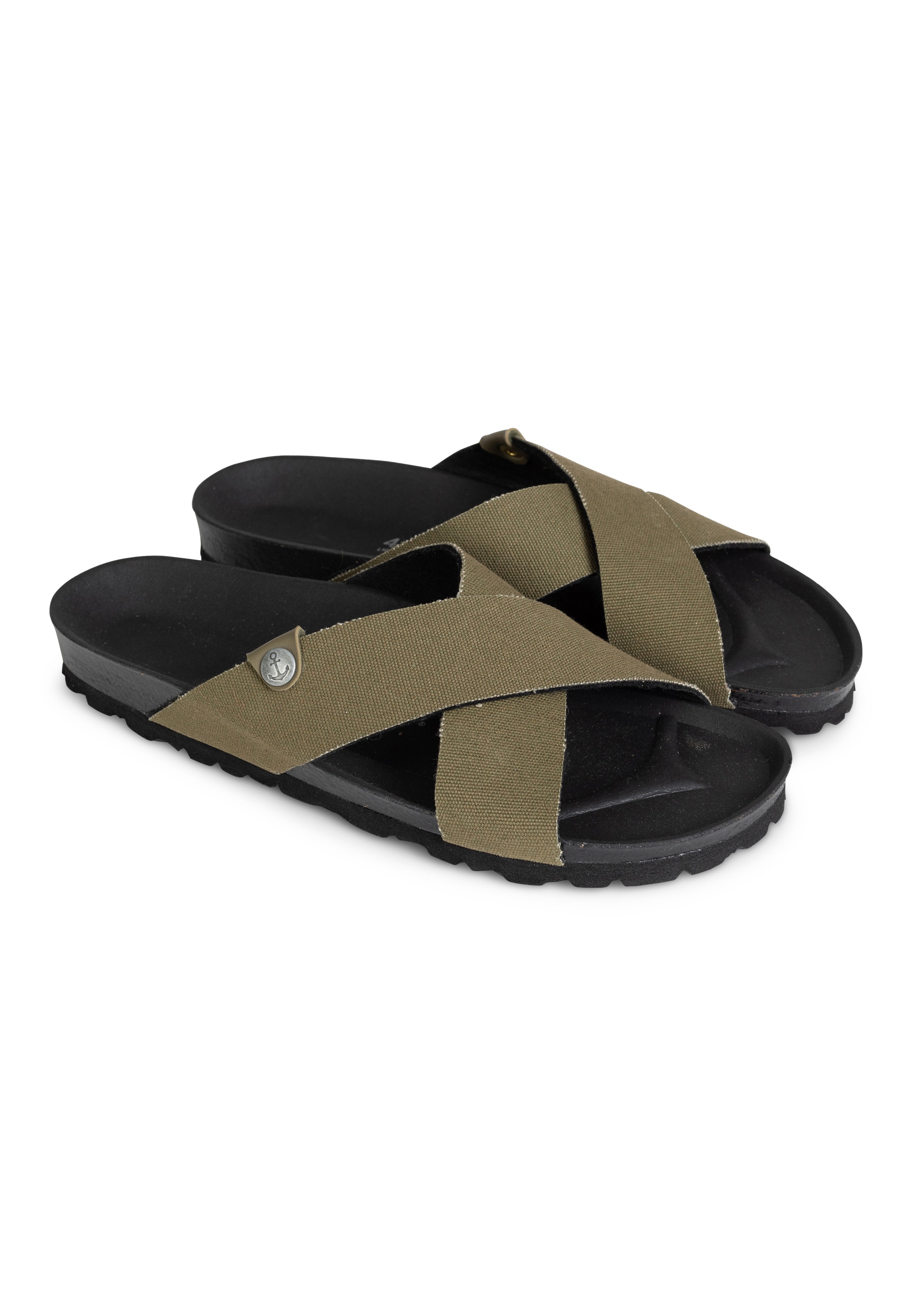 Saxo Khaki 2 Strap Sandals