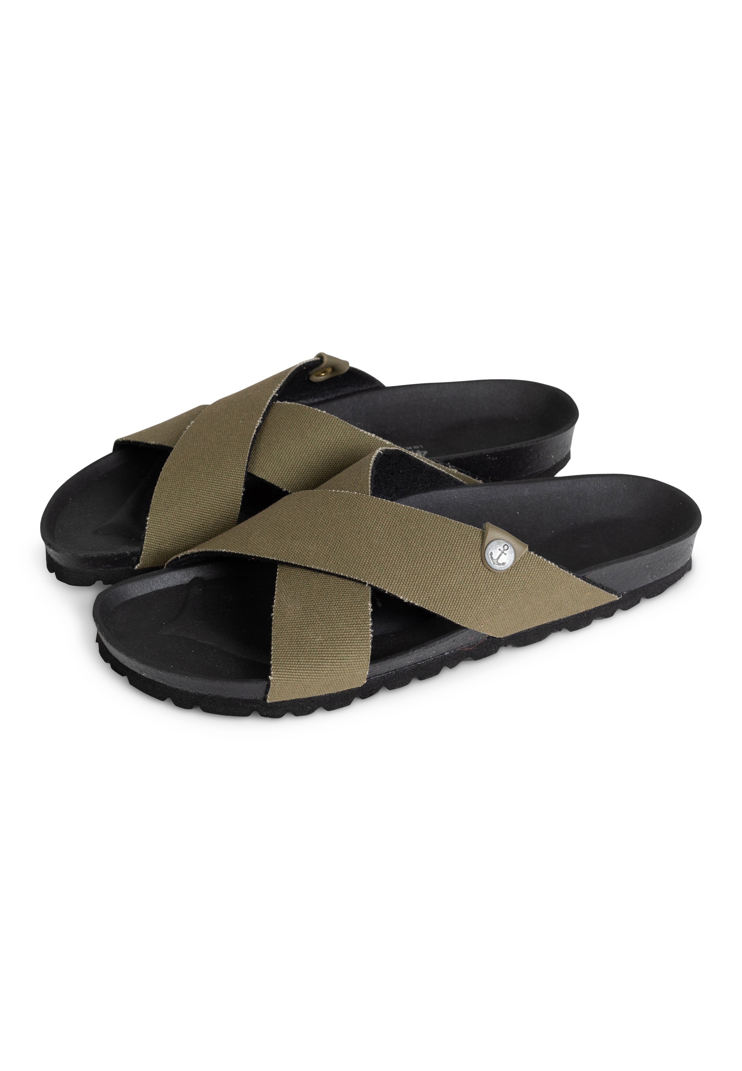 Saxo Khaki 2 Strap Sandals