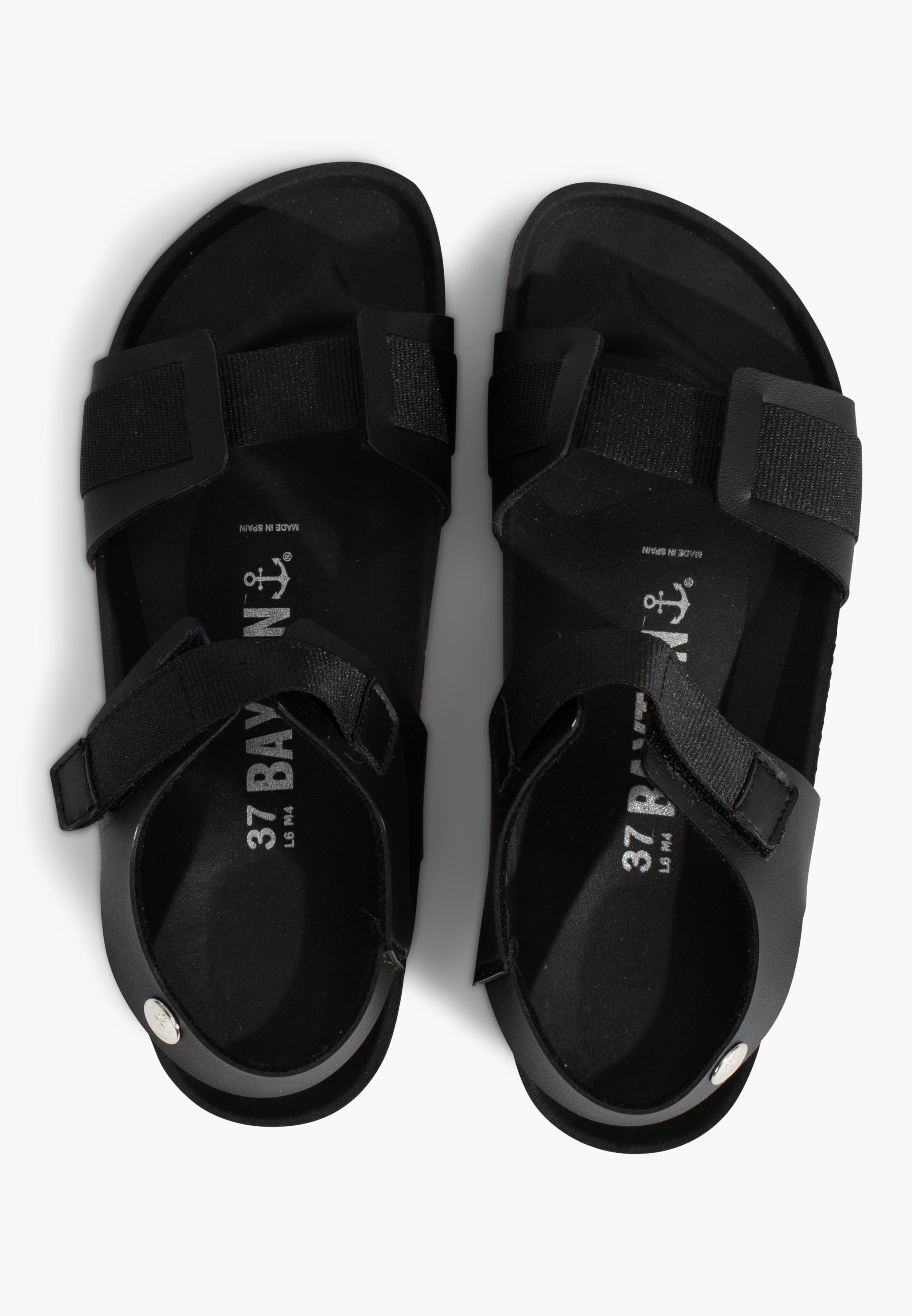 Spirit Black Multi-Strap Sandals