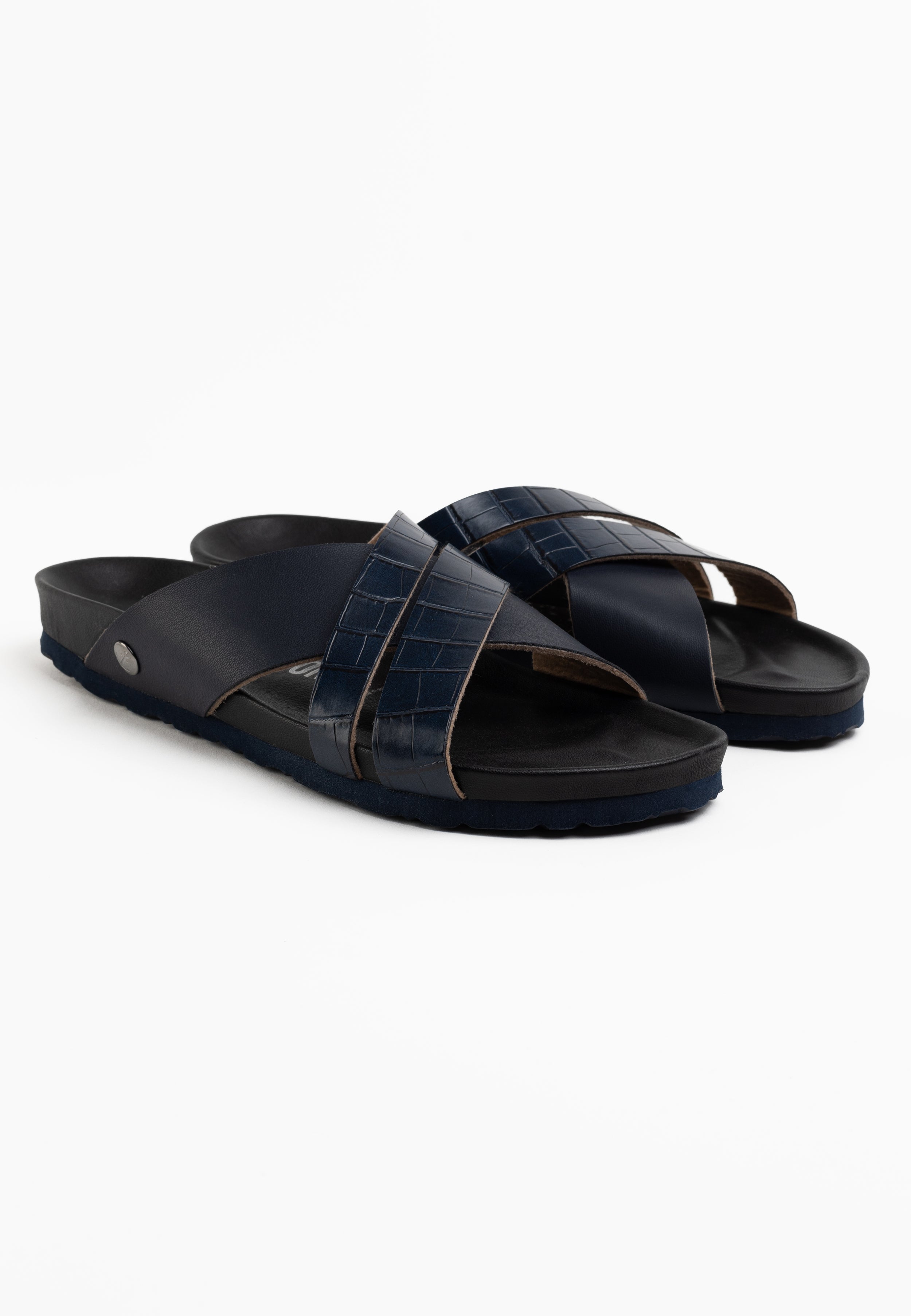 Conrad Navy Blue Multi-Strap Sandals