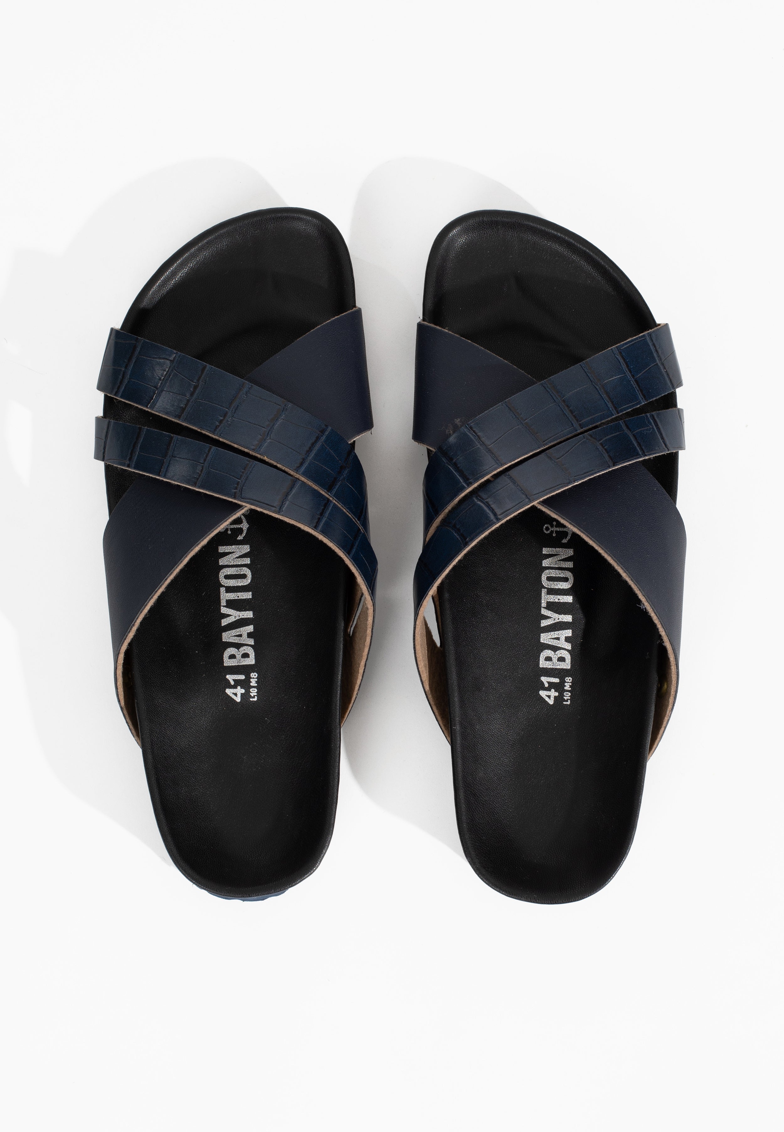 Conrad Navy Blue Multi-Strap Sandals