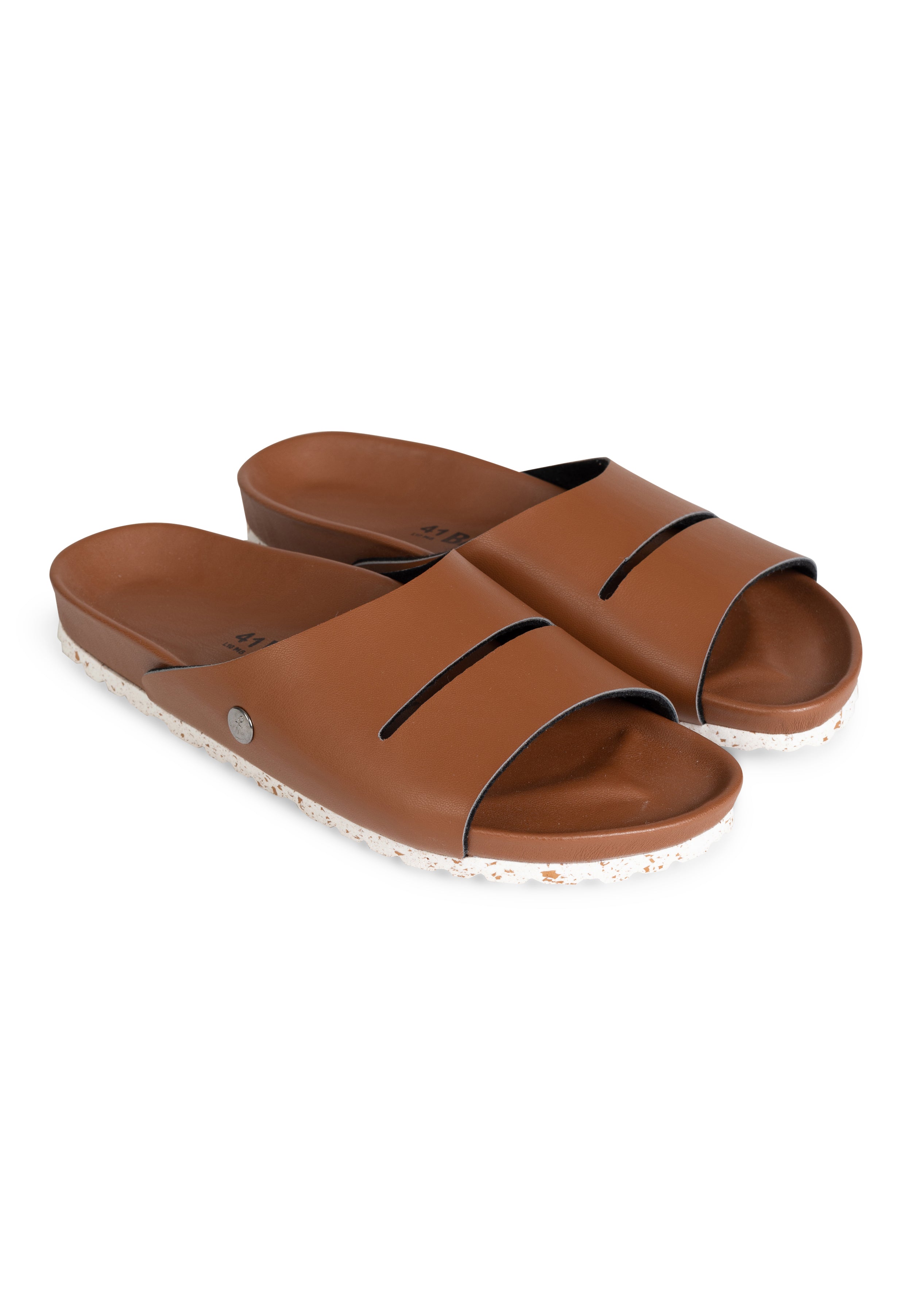 Cordero Brown 2 Strap Sandals