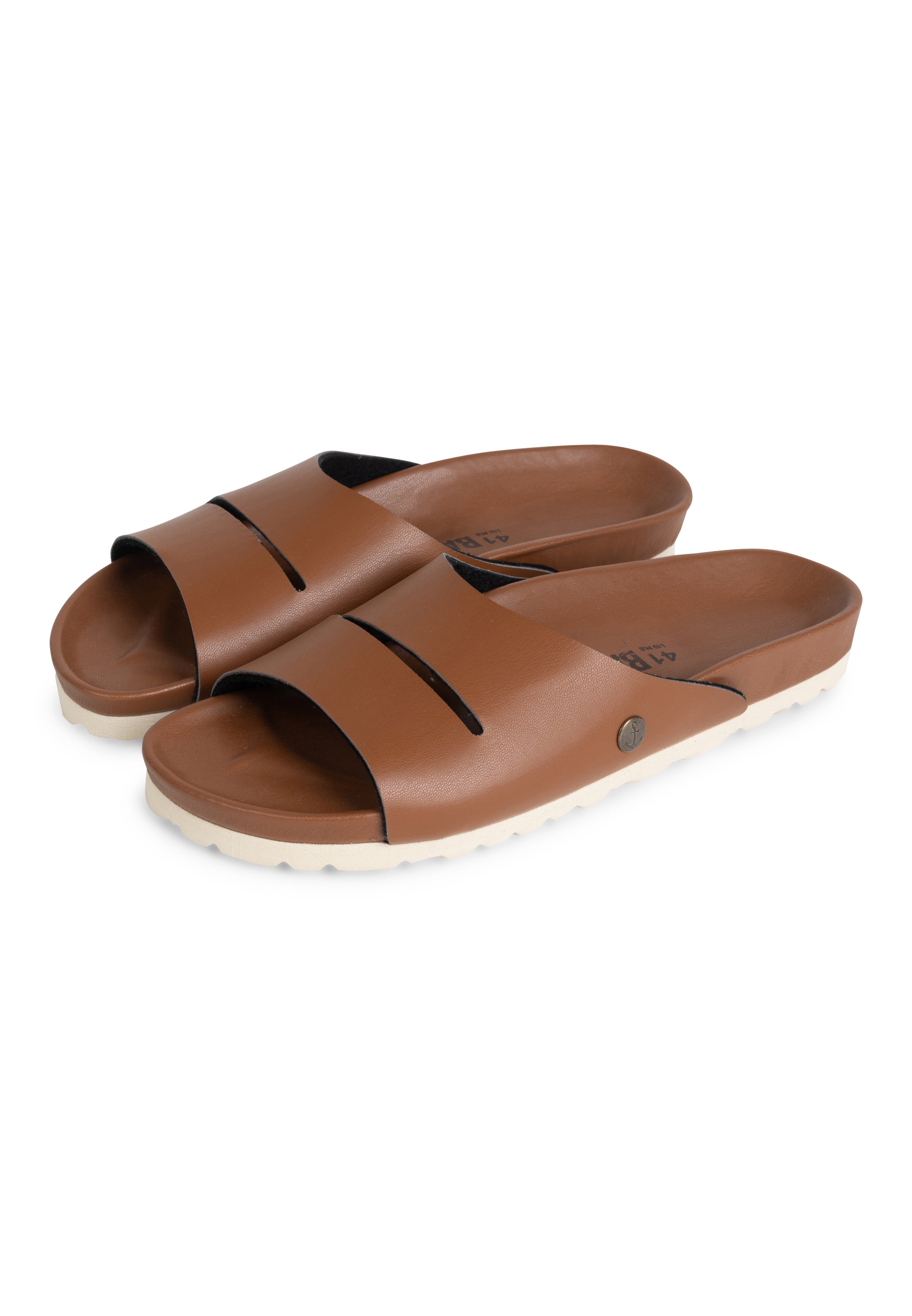 Cordero Brown 2 Strap Sandals