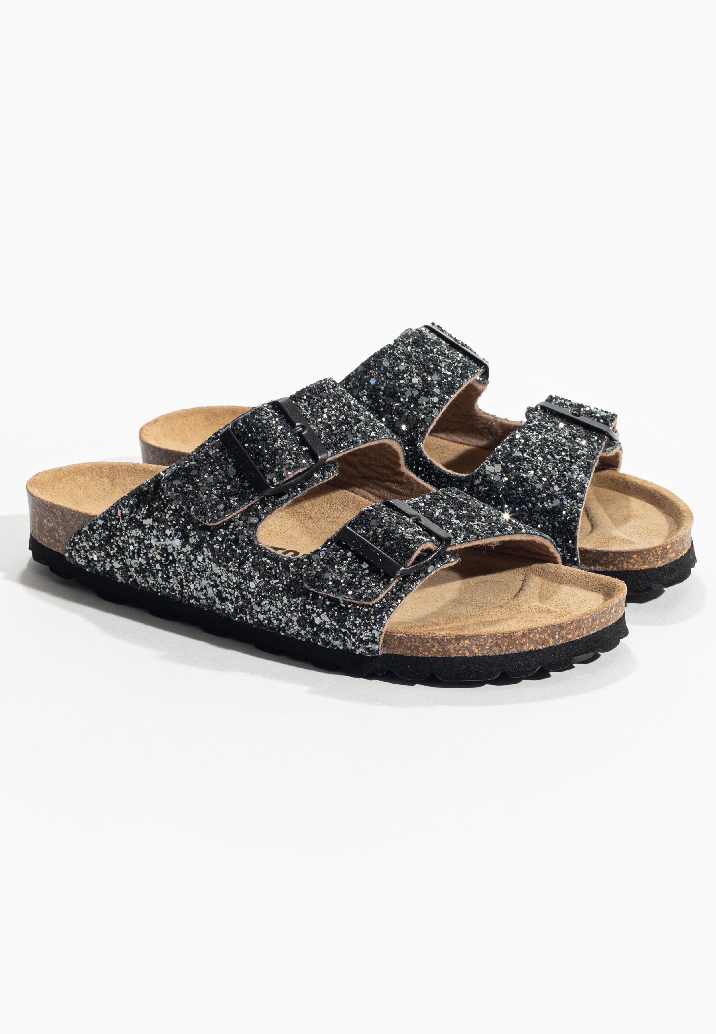 Sandalias Tracy Antracita con purpurina