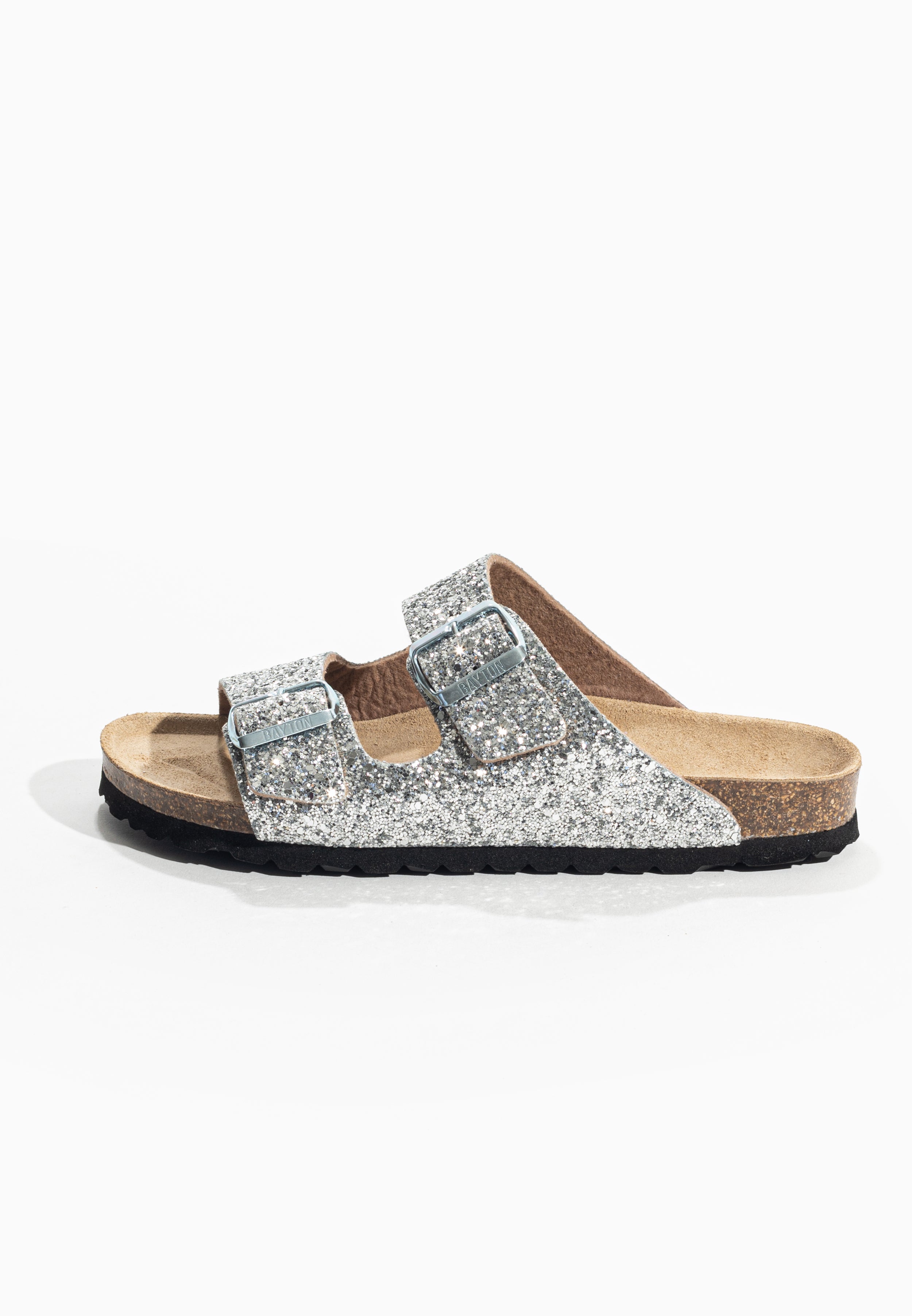 Sandalias Tracy plateadas con purpurina