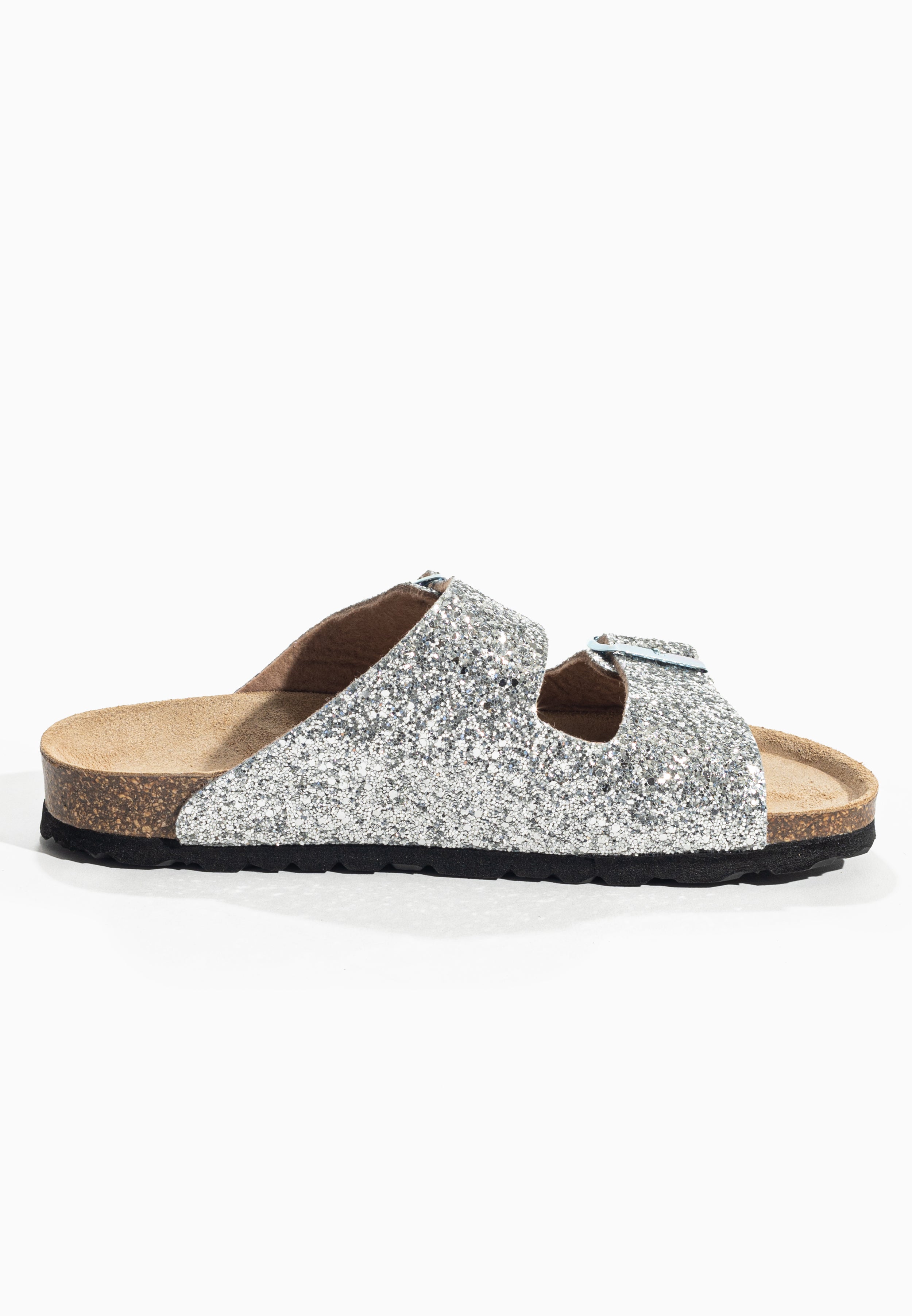 Sandalias Tracy plateadas con purpurina