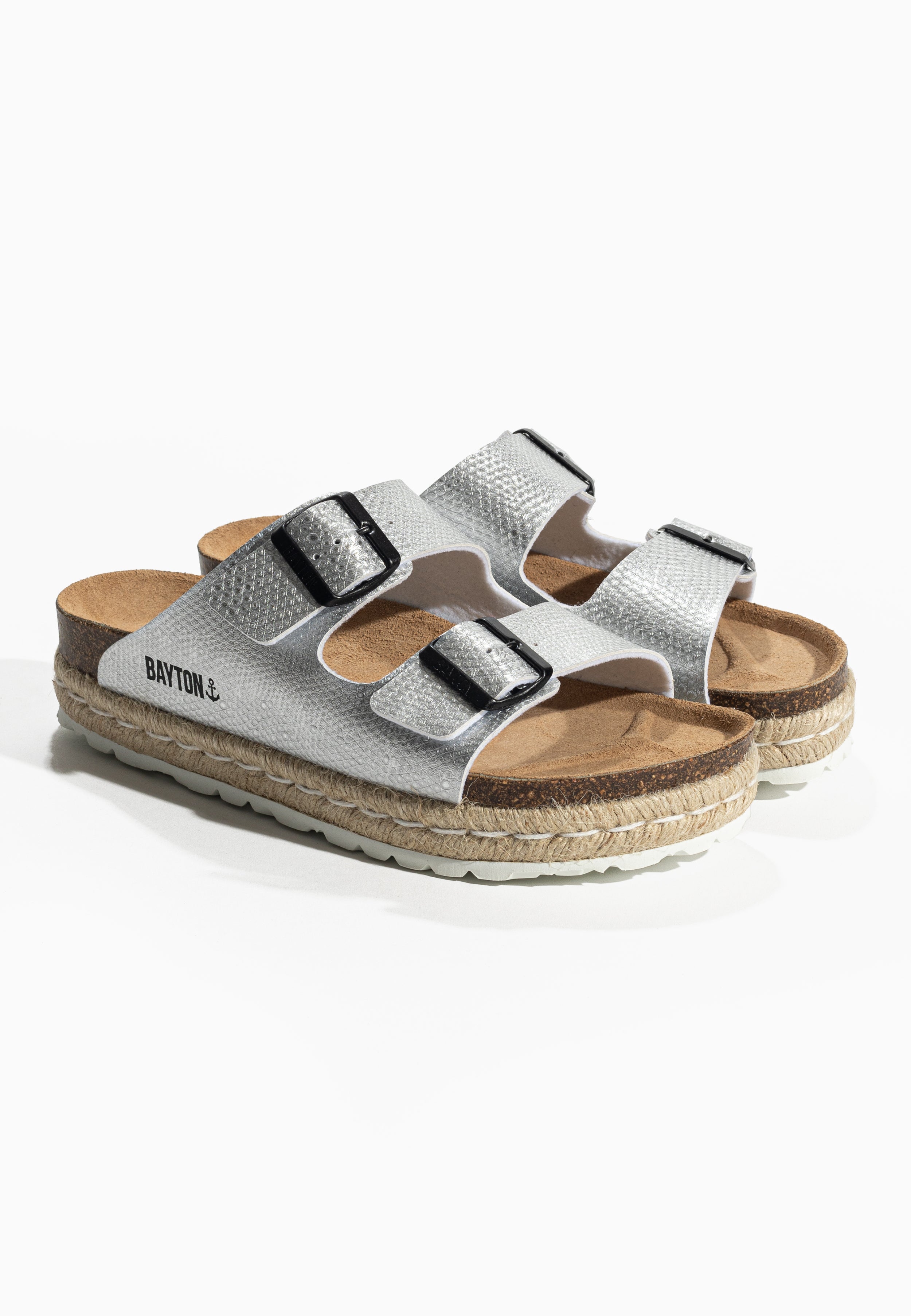 Olympe Silver Platform Sandals