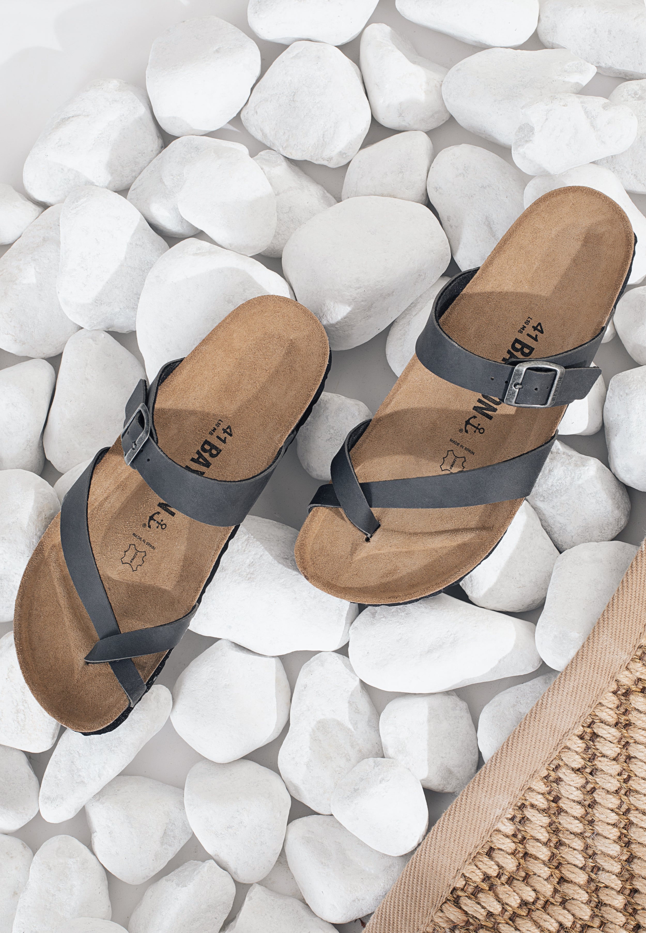 Triade Anthracite Toe-Thong Sandals