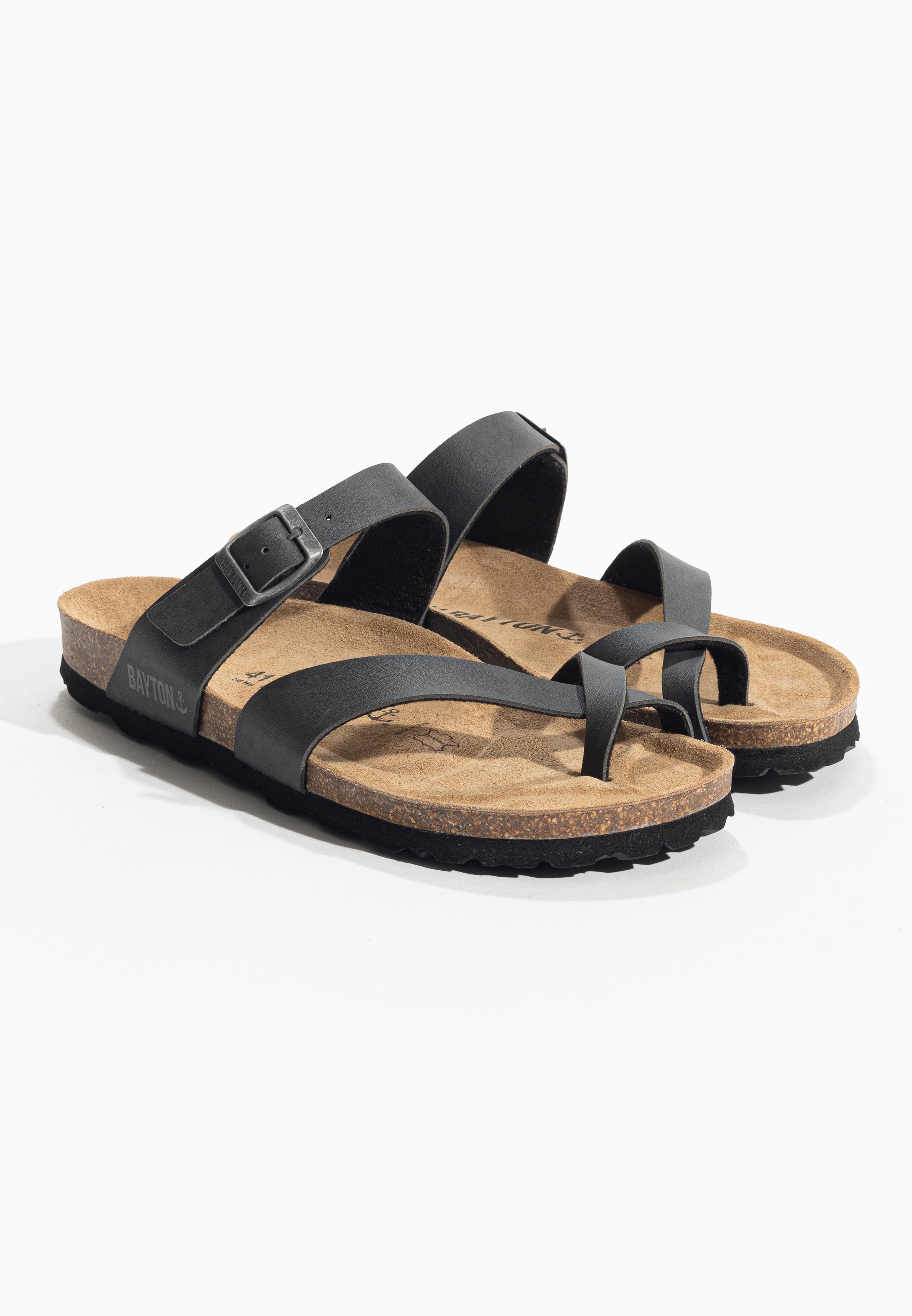 Triade Anthracite Toe-Thong Sandals