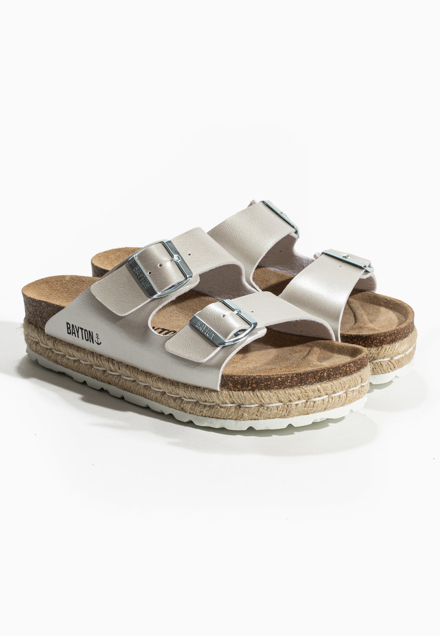 Silvia Light Silver Platform Sandals