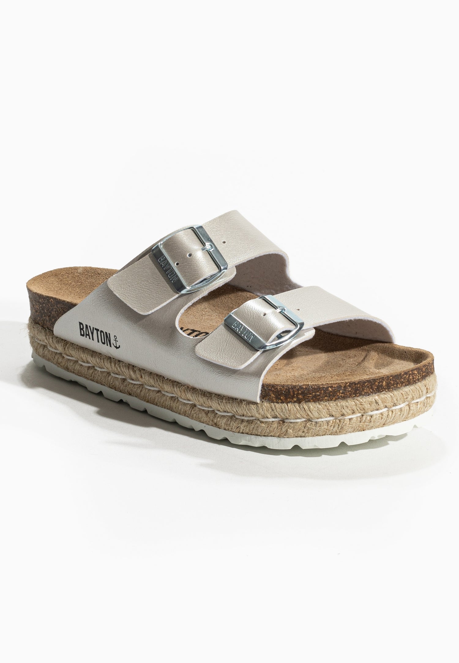 Silvia Light Silver Platform Sandals