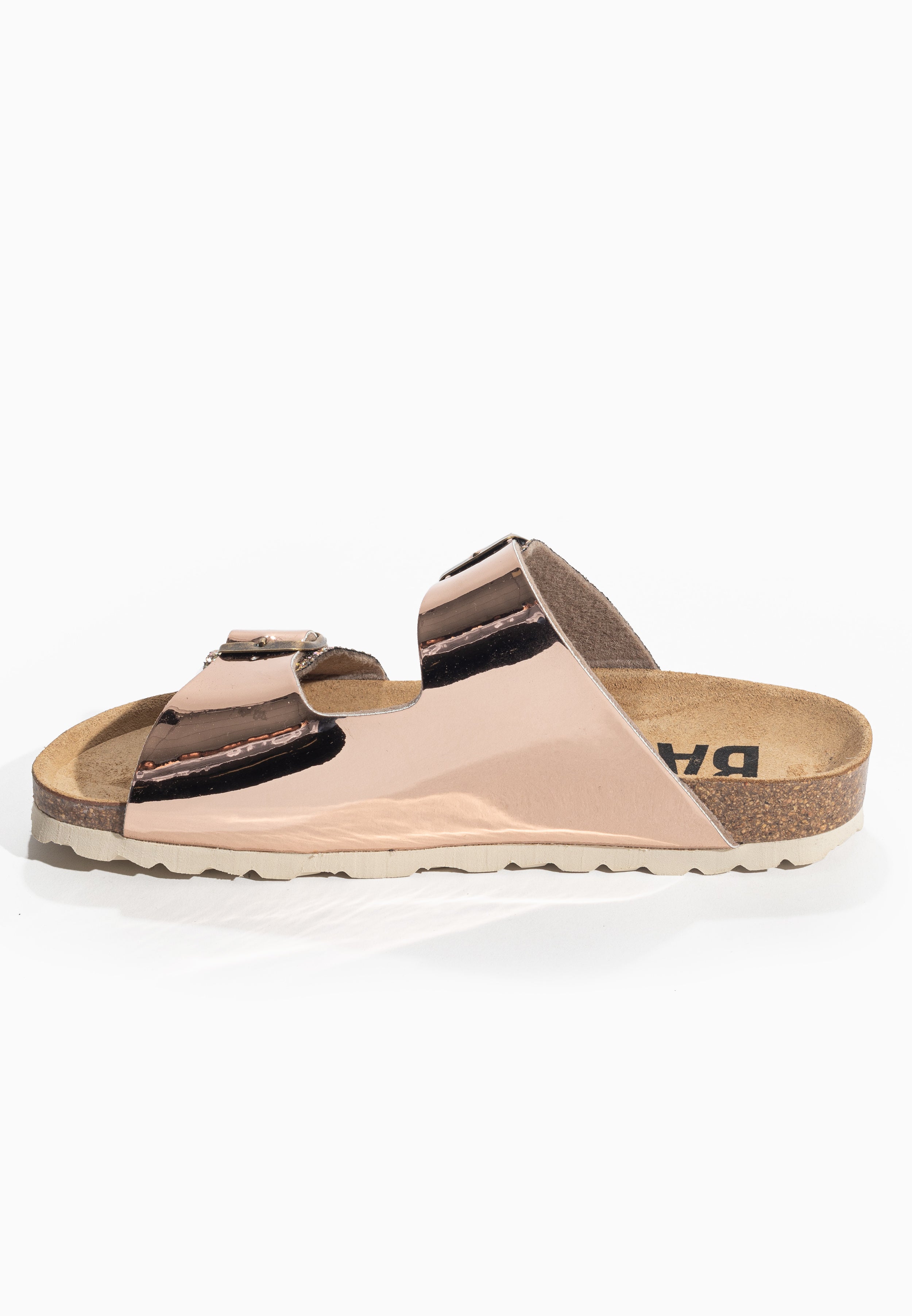 Ilithyie Rose gold and glitter 2-strap sandals