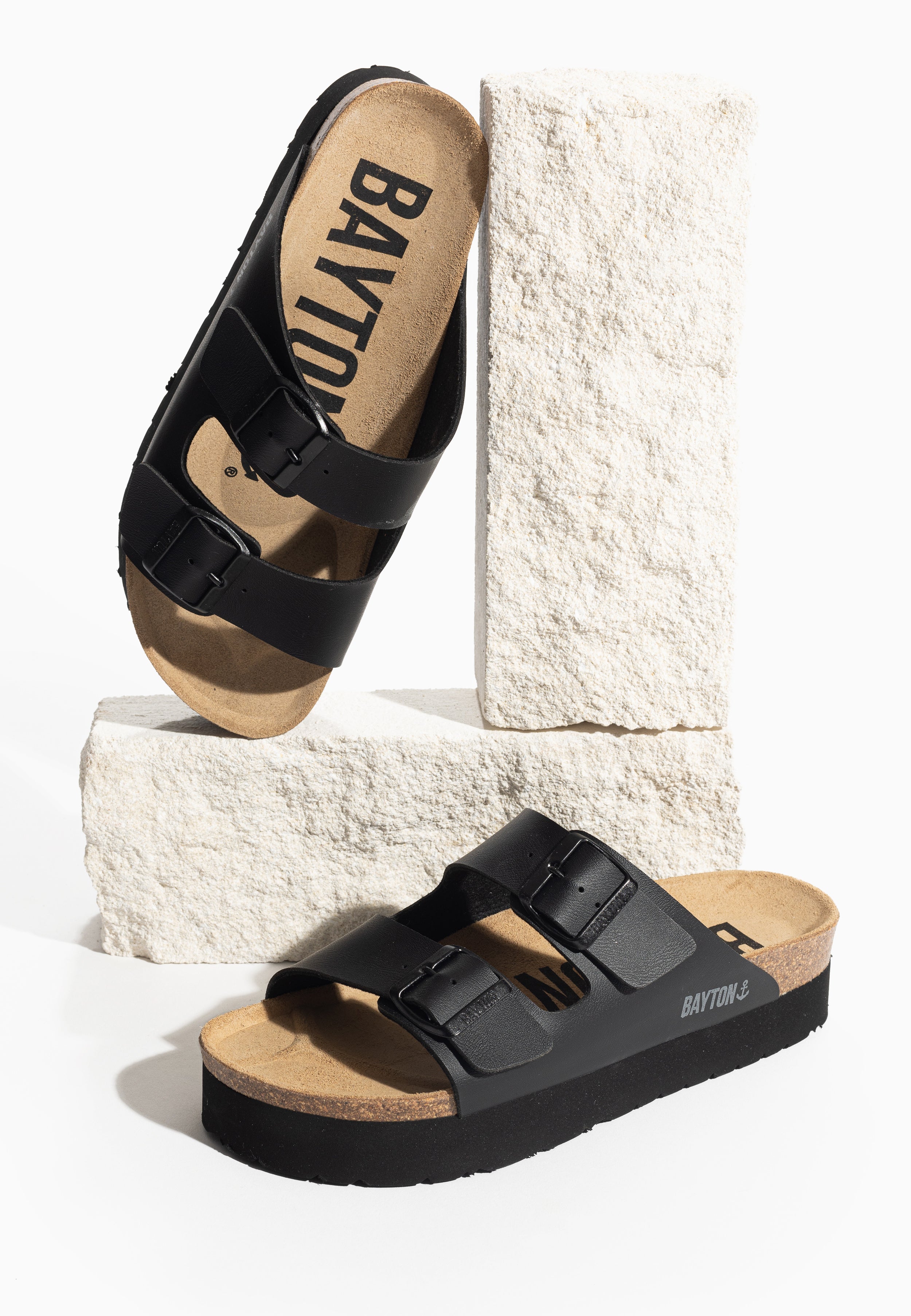 Black Japet Platform Sandals