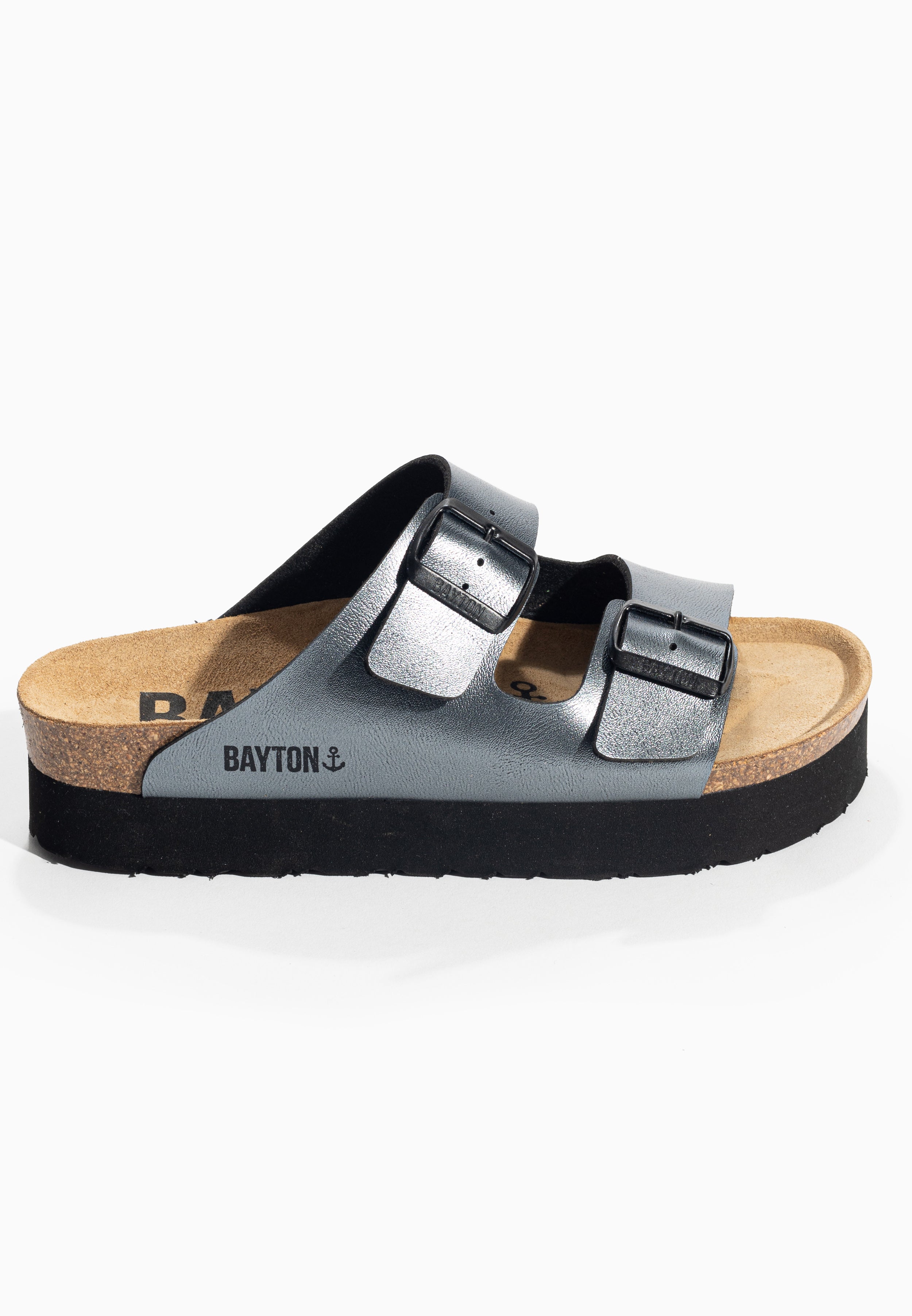 Japet Pewter Platform Sandals