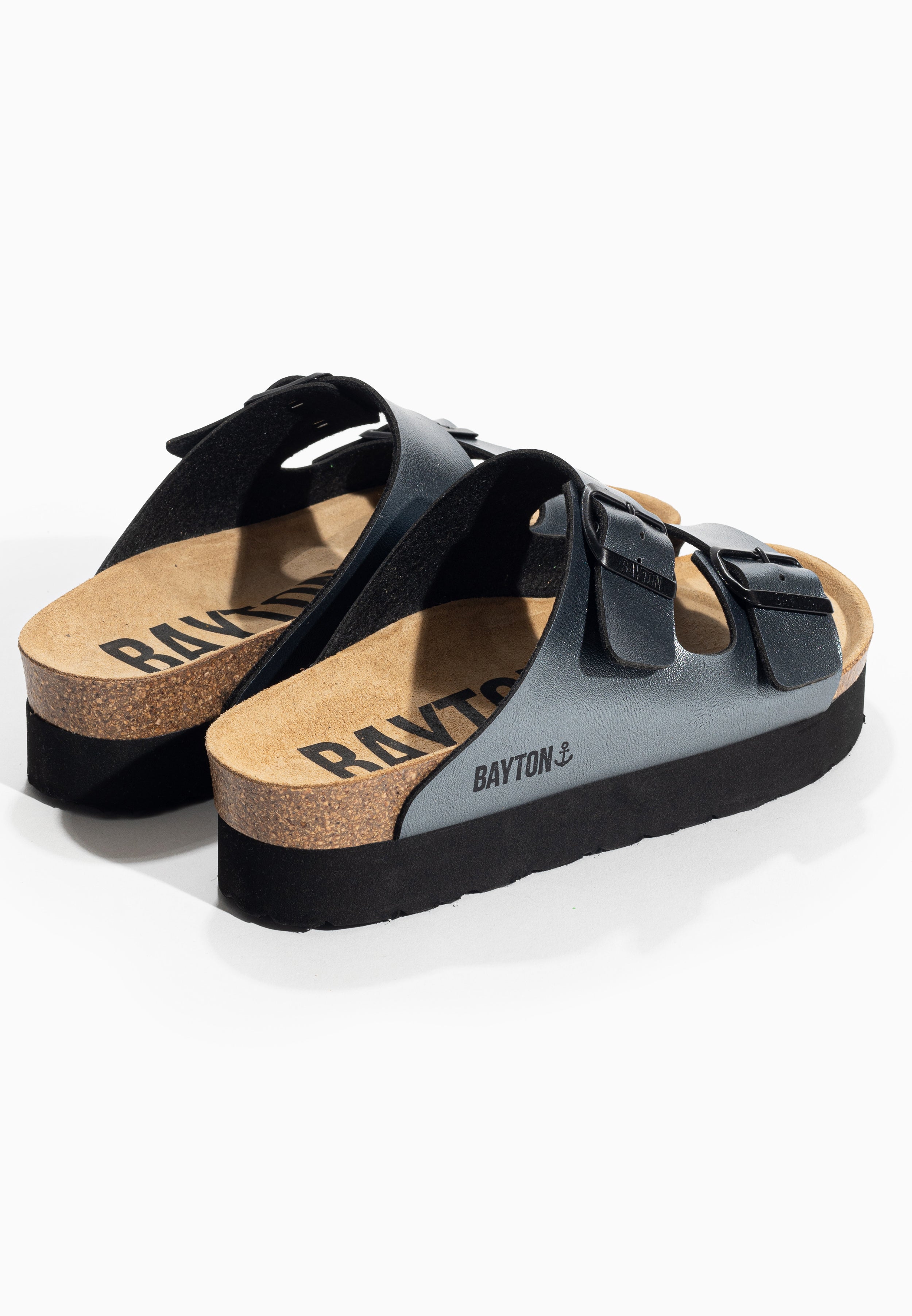 Japet Pewter Platform Sandals