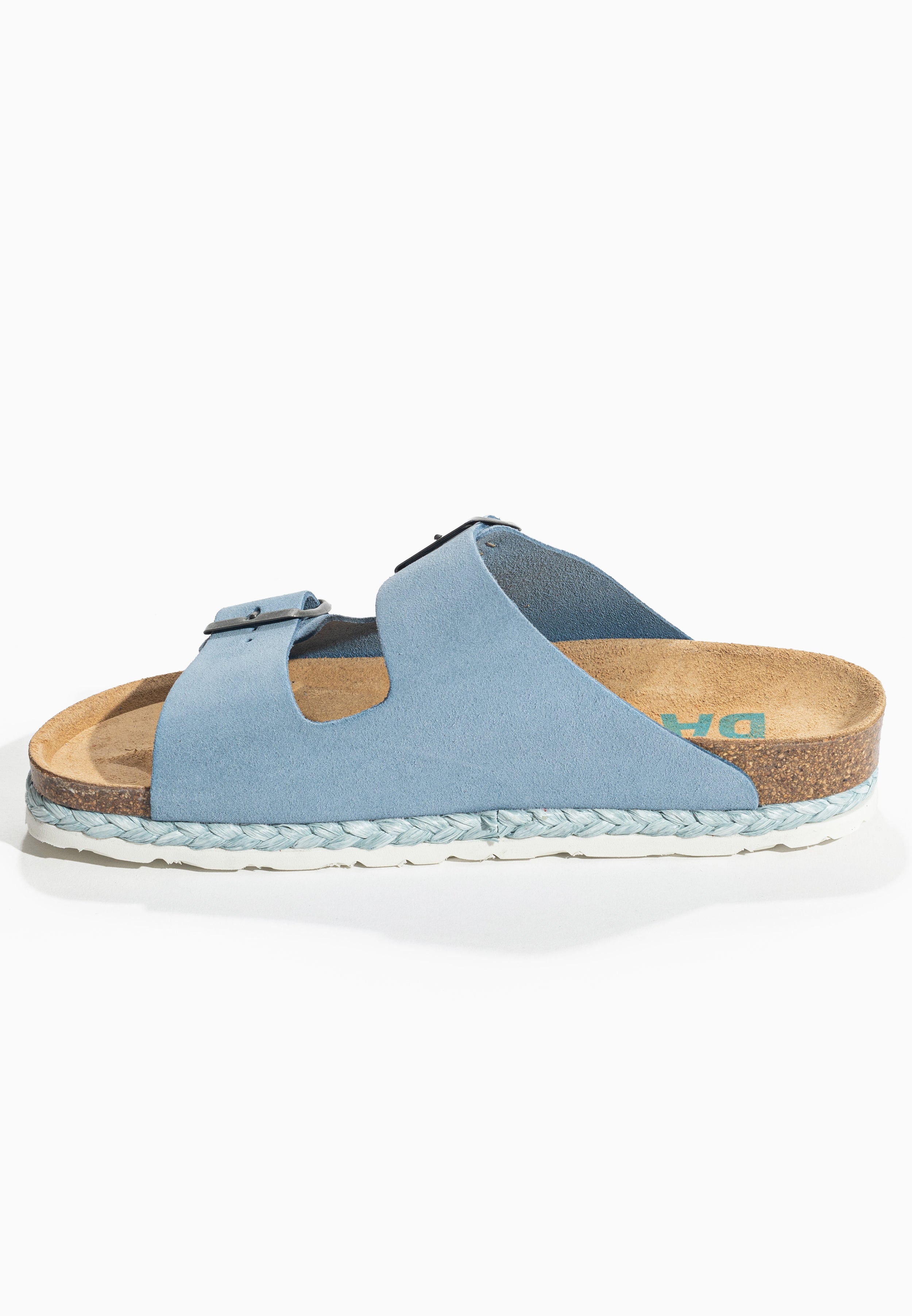 Benalla 2 Straps Sandals in Sky Blue Suede Leather