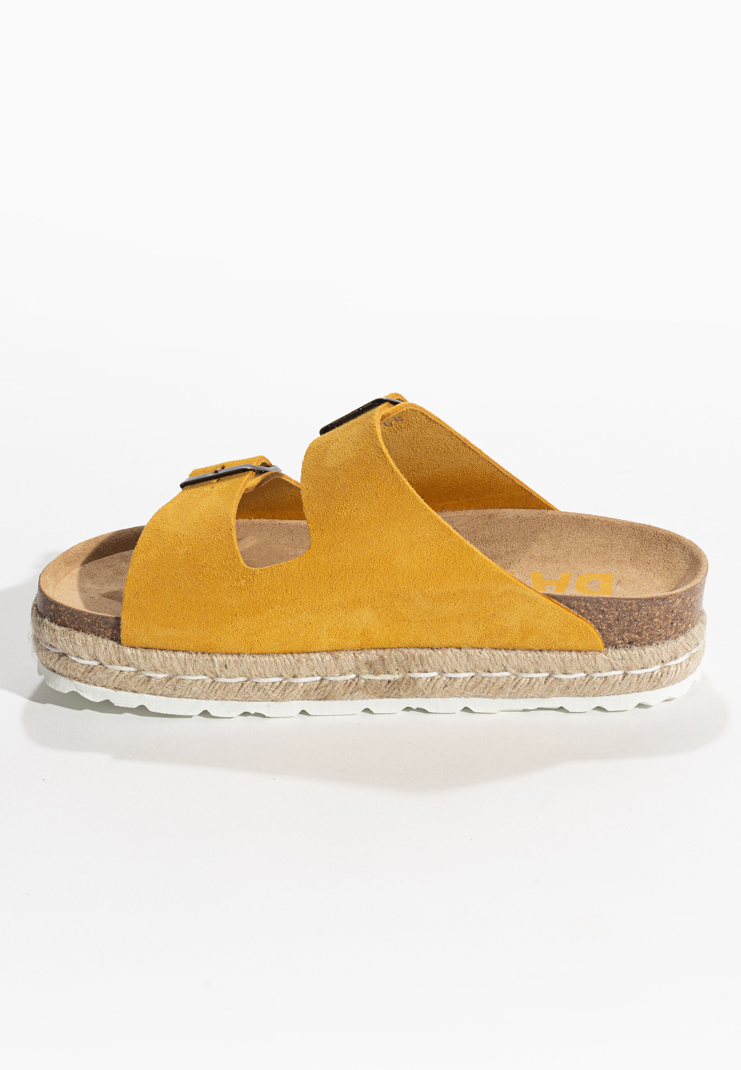 Alcee Yellow Suede Leather Platform Sandals