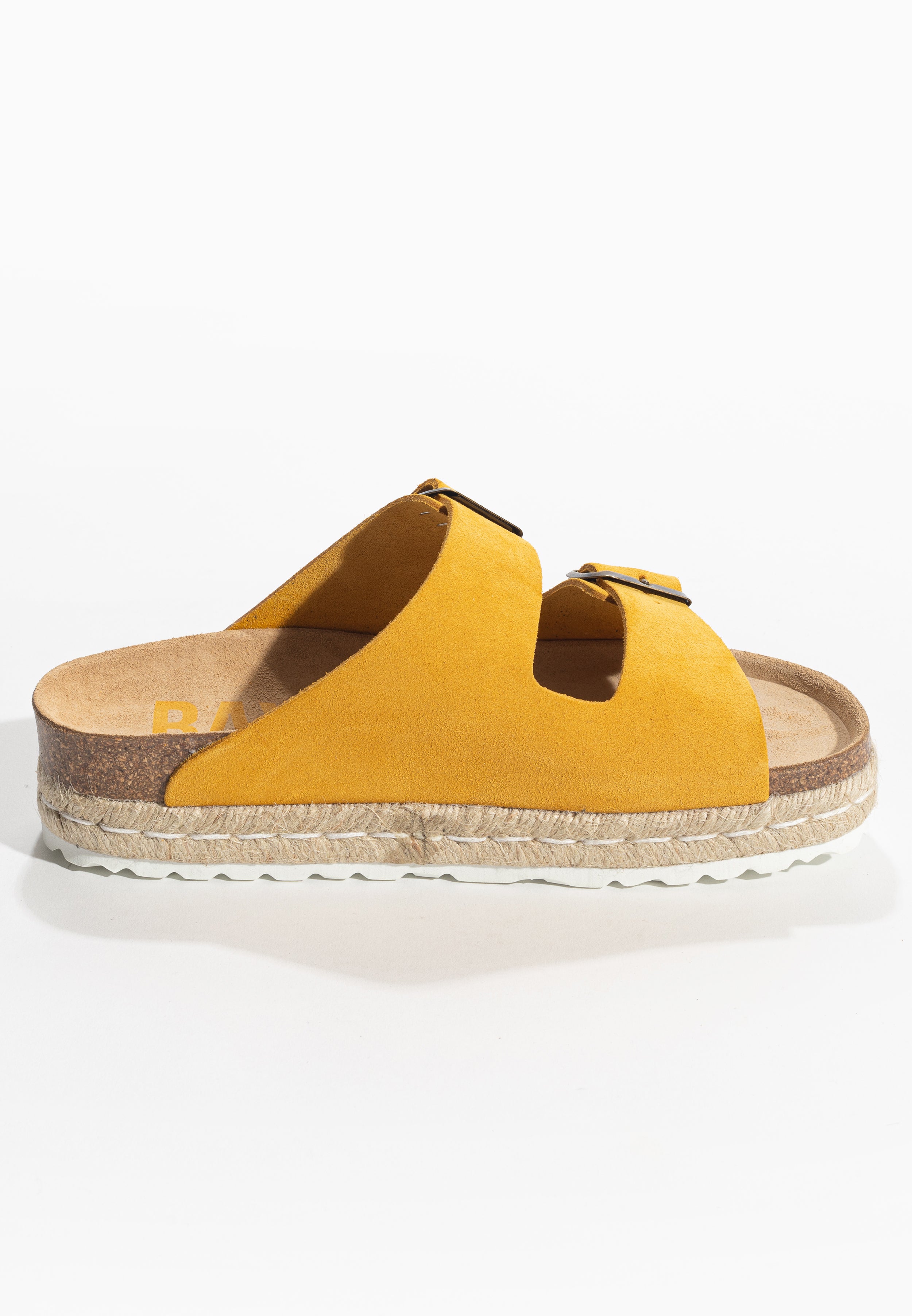 Alcee Yellow Suede Leather Platform Sandals