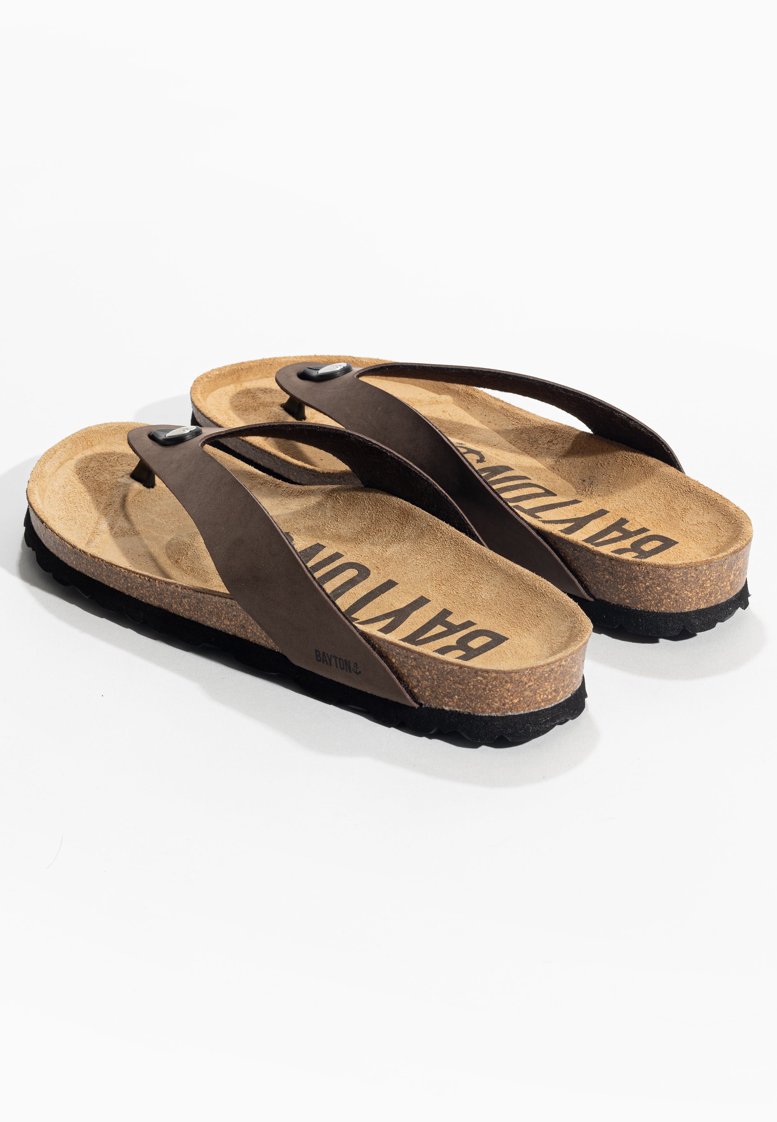 Lucca Brown Toe-Strap Sandals