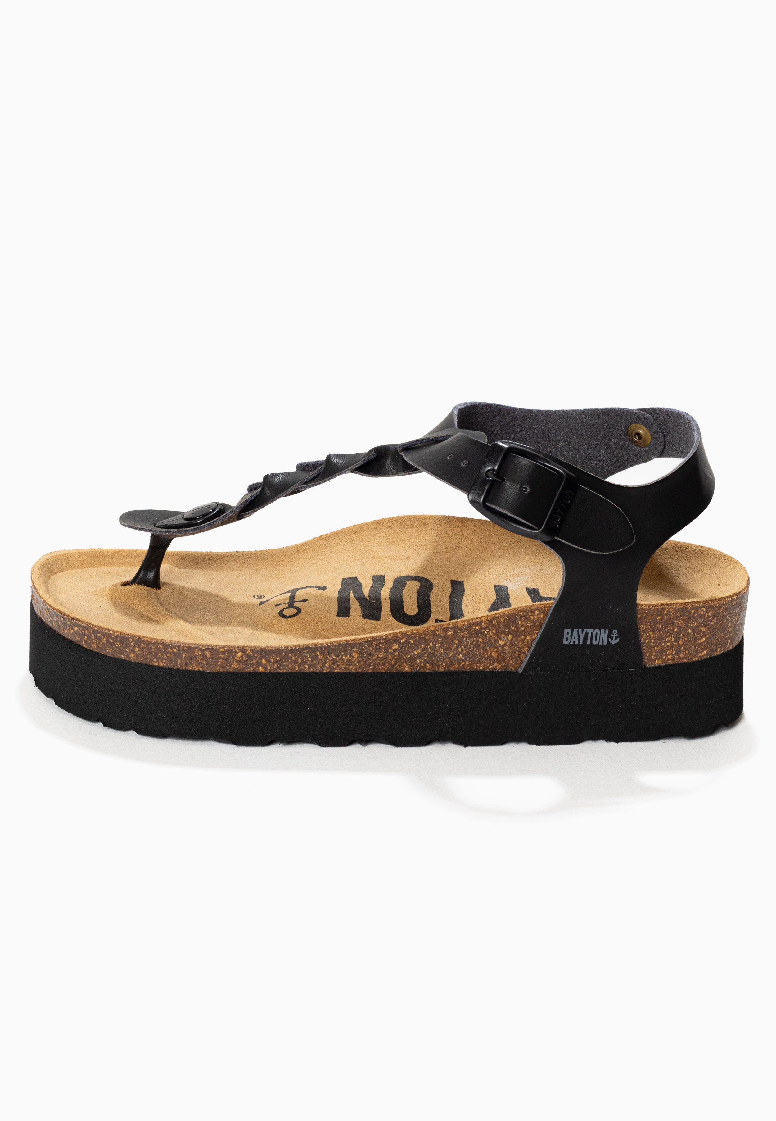 Badajoz Black Platform Sandals