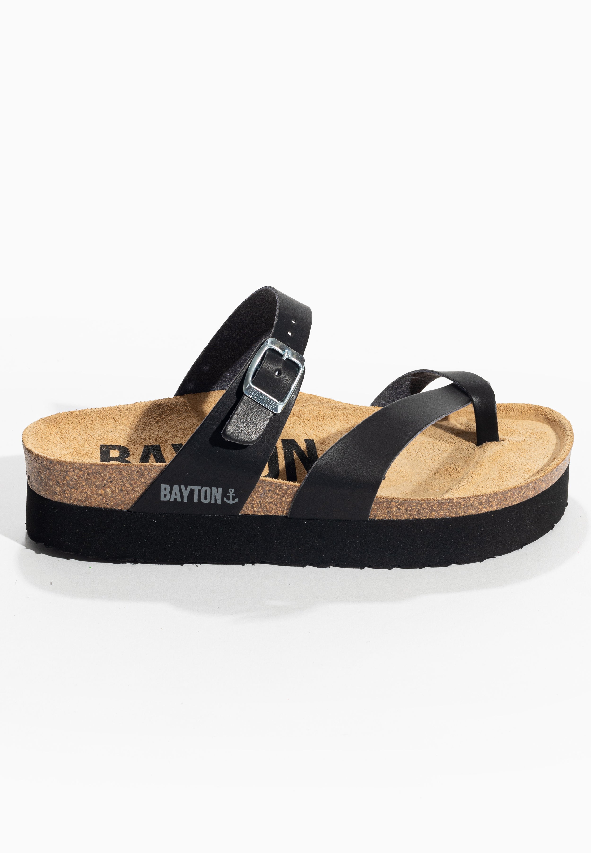 Andromac Black Platform Sandals