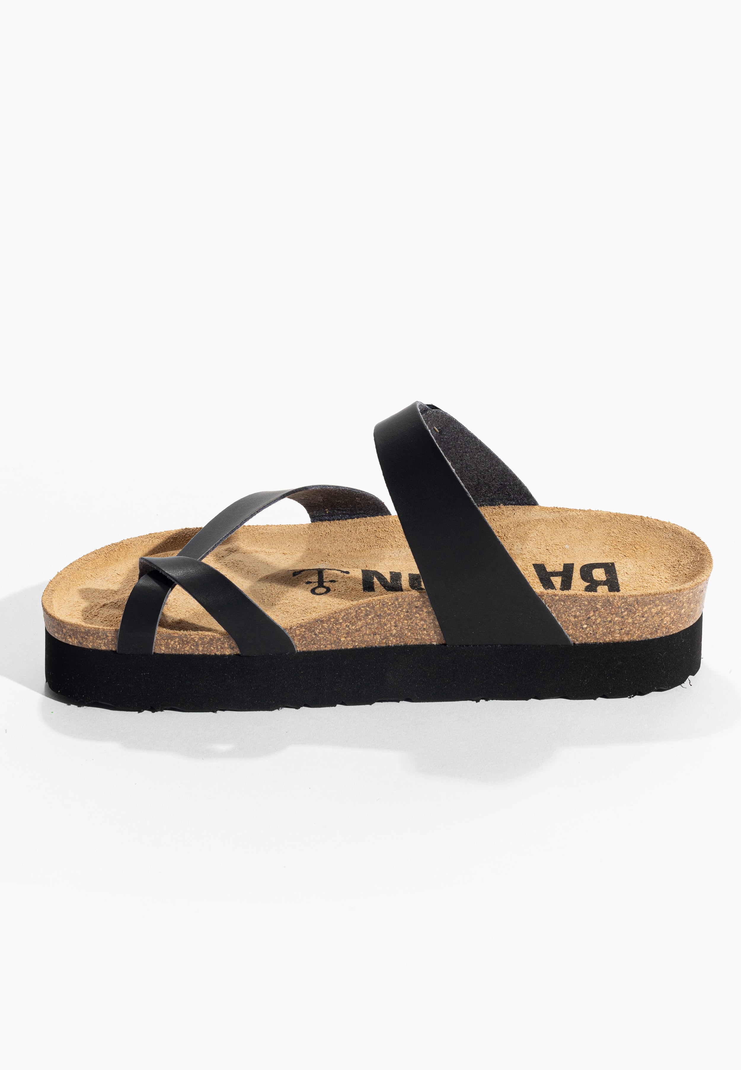 Andromac Black Platform Sandals